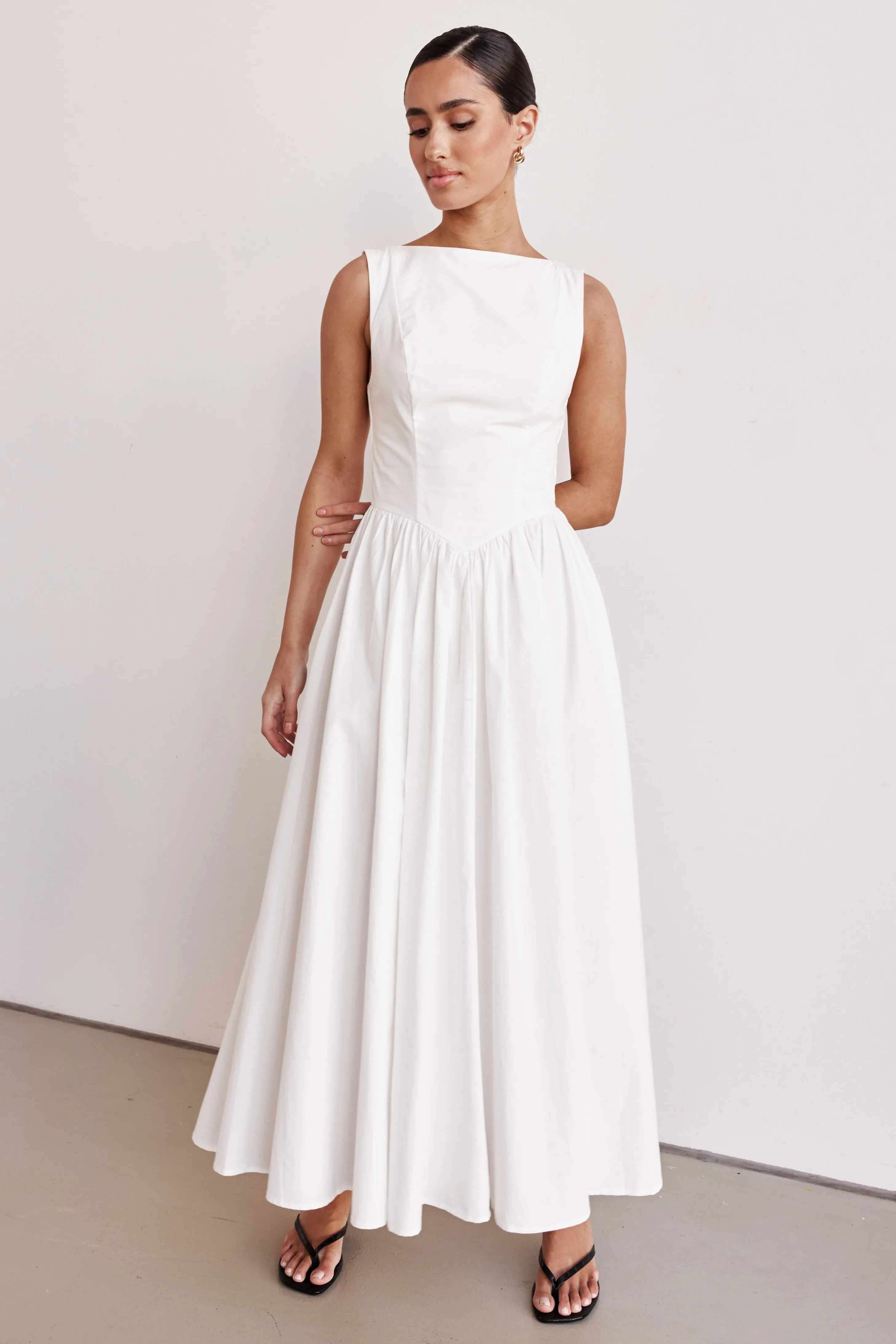 Devin Maxi Dress (White)