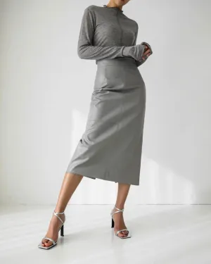 DIEGO MIDI SKIRT GREY