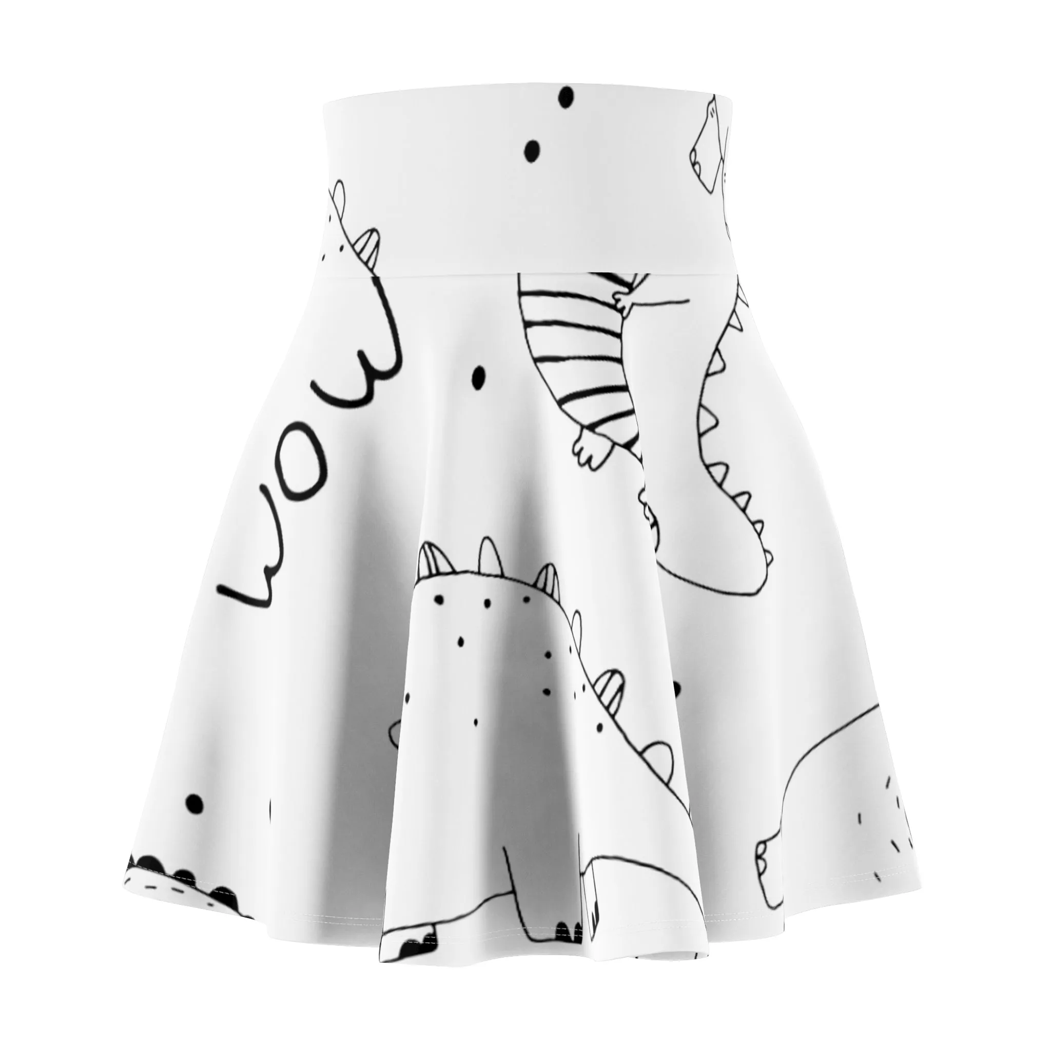 Doodle Dinosours - Inovax Woman's Skater Skirt