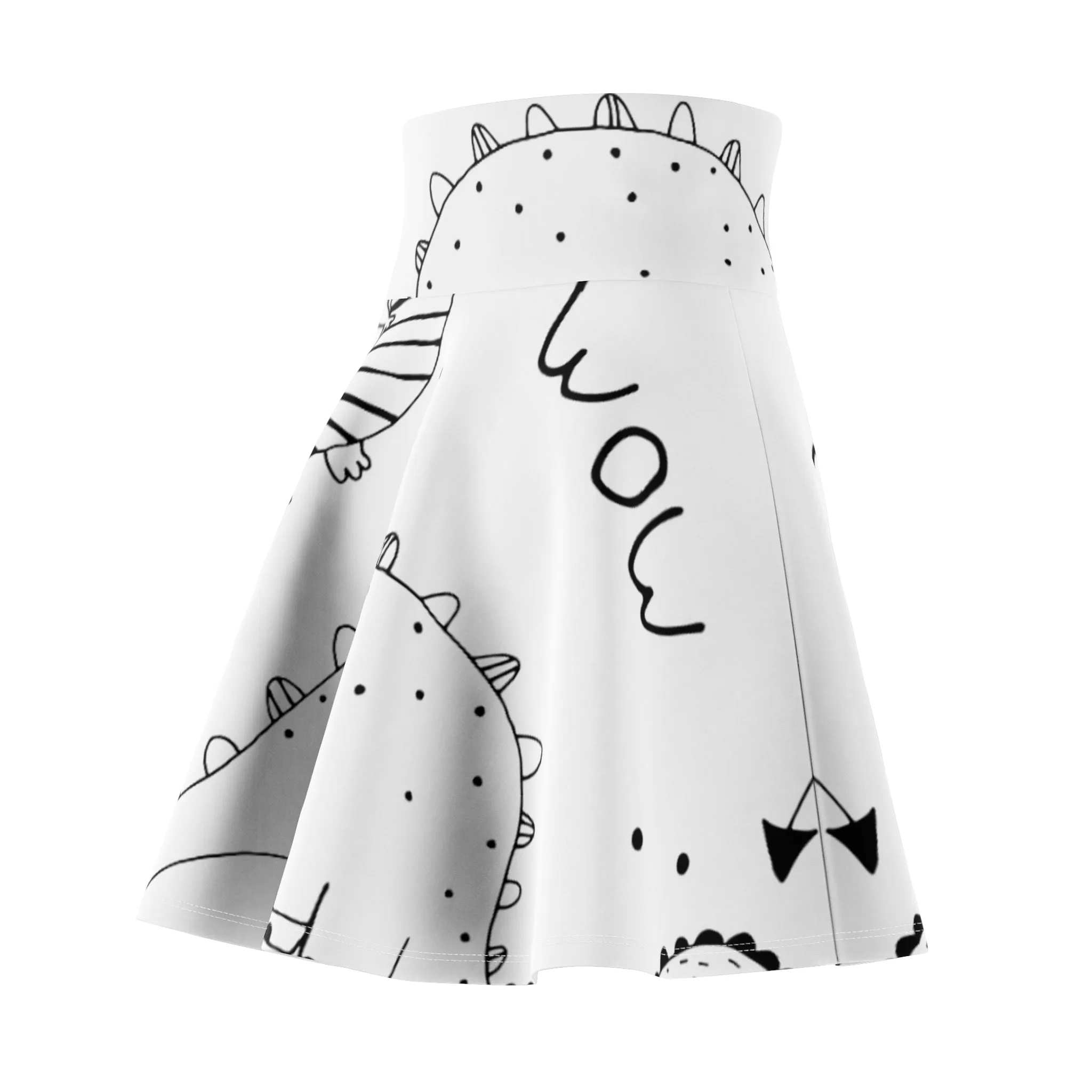 Doodle Dinosours - Inovax Woman's Skater Skirt