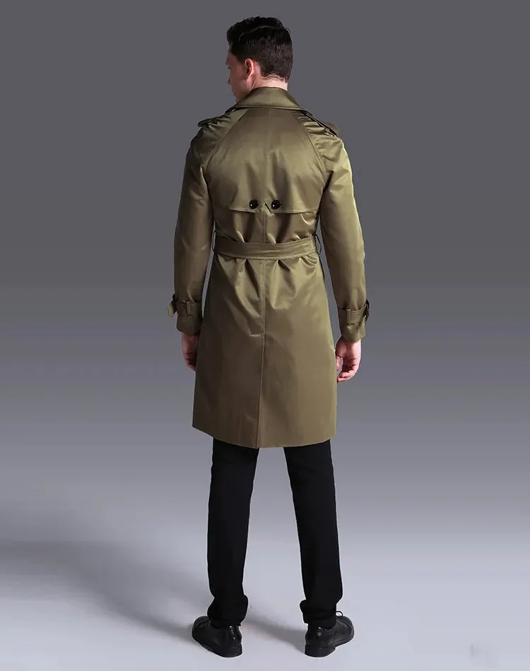 Double Breasted Long Trench Coat