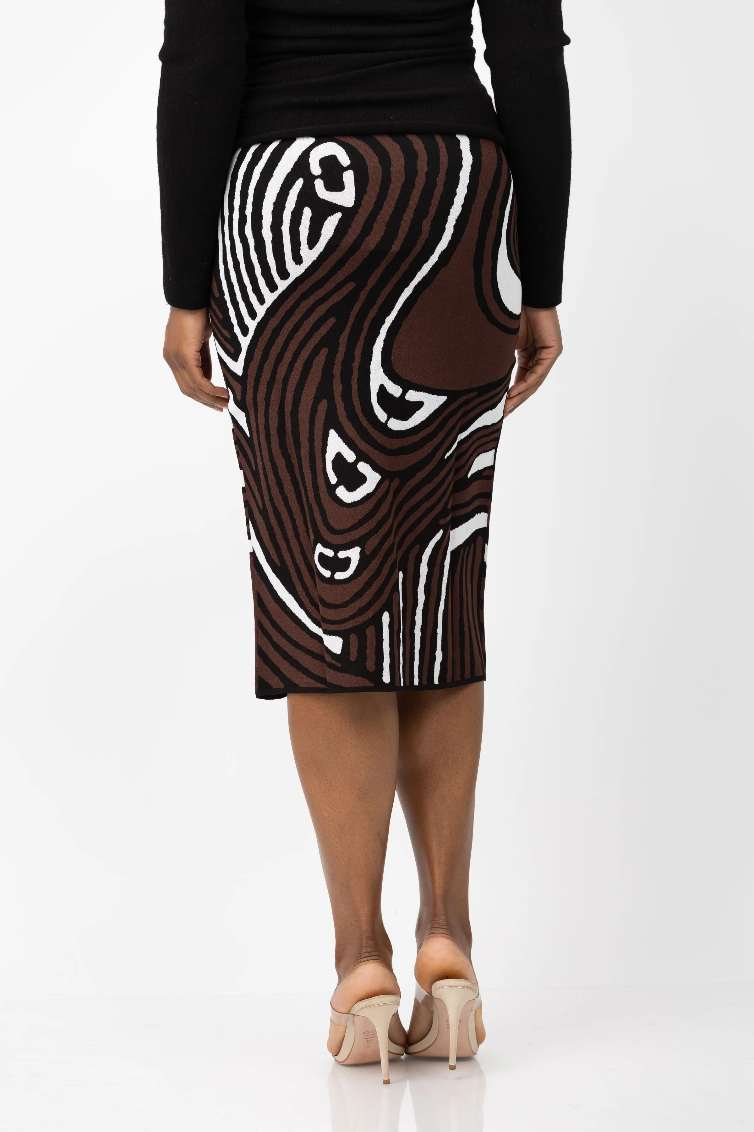 DVF Coisty Skirt in Floating Curve Ivory