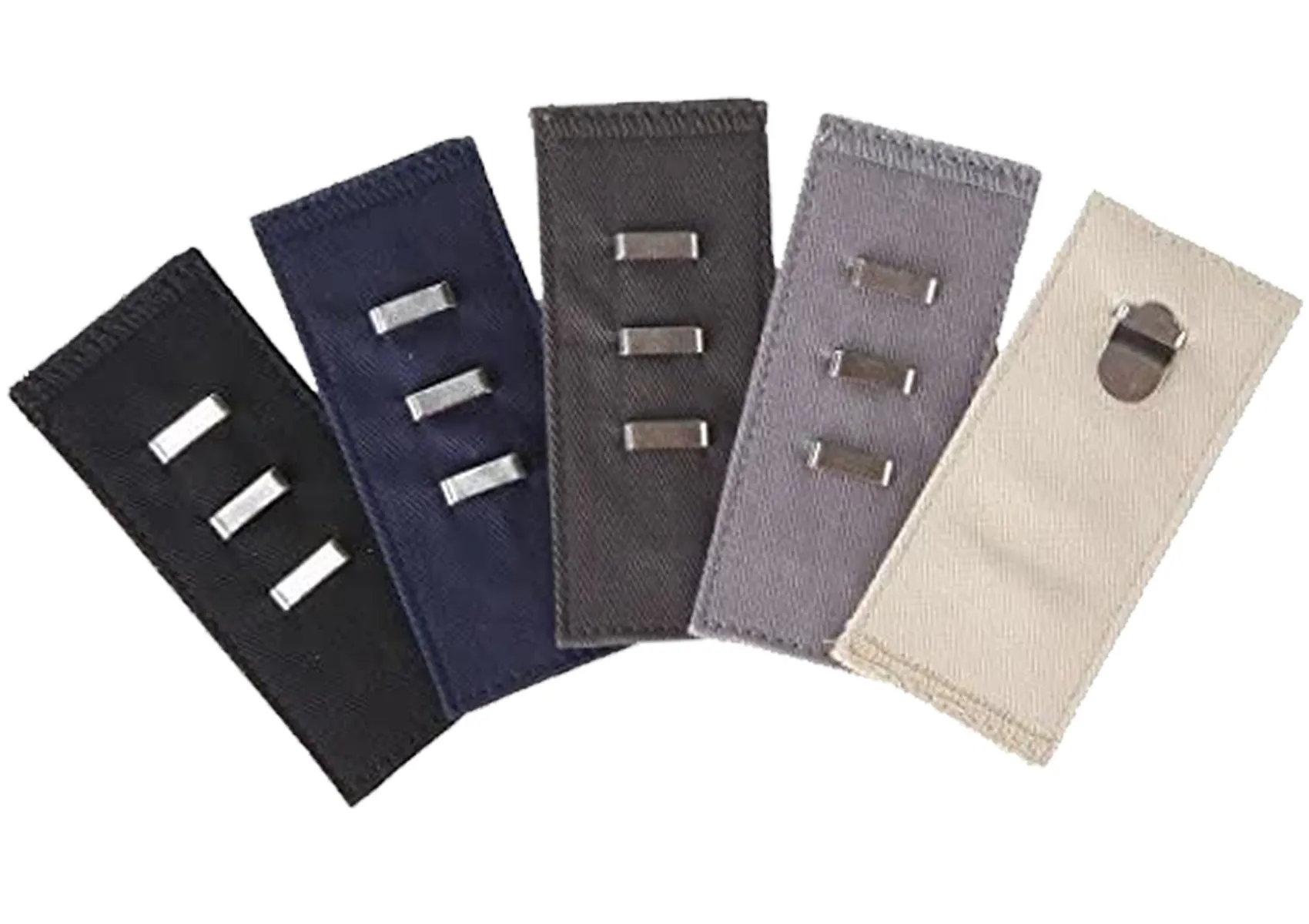 Easy Fit Extenders - C - 5 Hooks (Black, Navy, Charcoal, Gray, Beige)