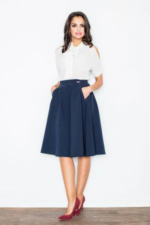 Elegant Autumn Pleated Midi Skirt for Effortless Style