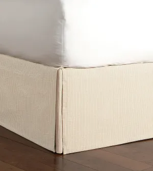 Emmy Ivory Textured Bed Skirt