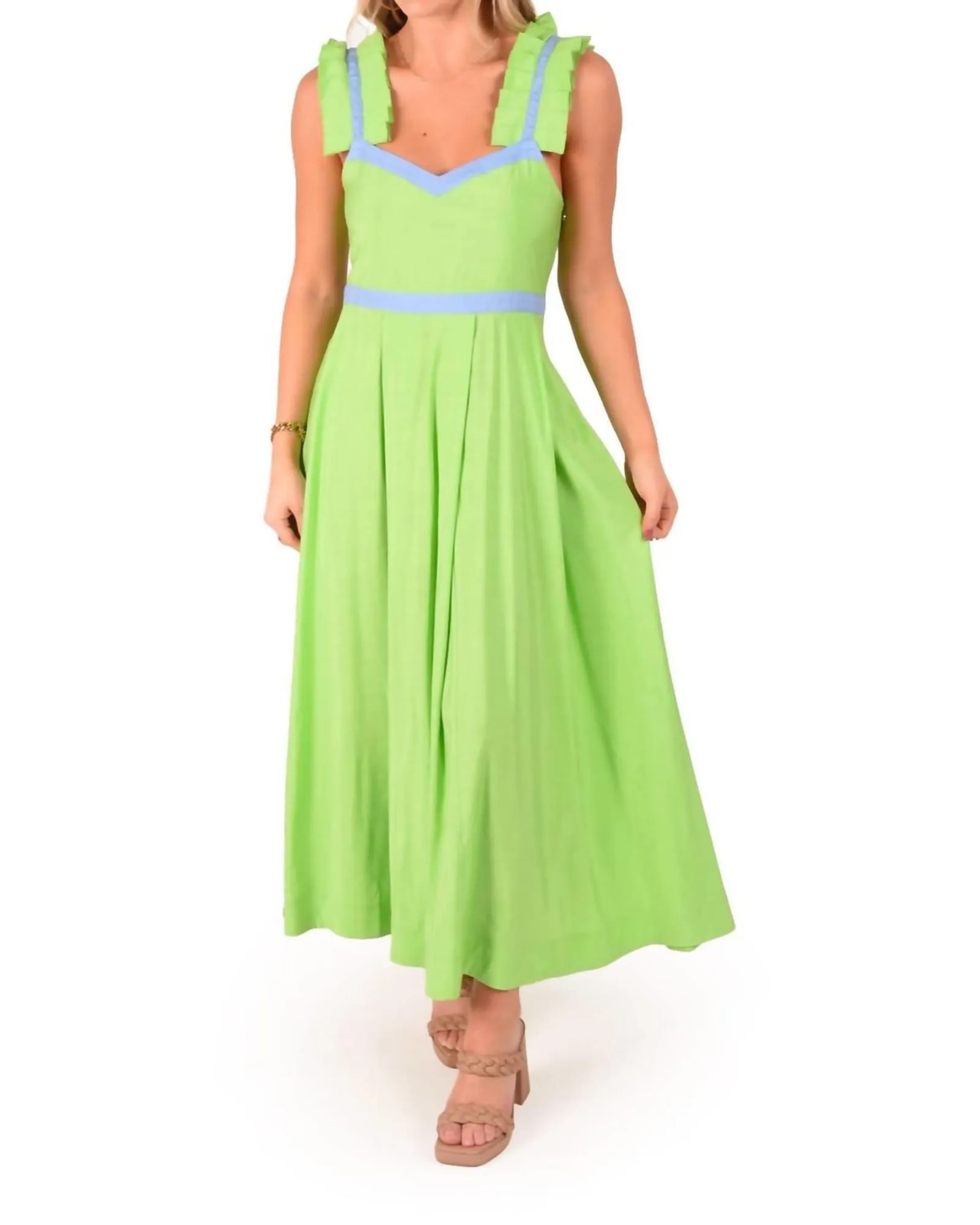 Empire Maxi Dress in Garden Green | Garden Green