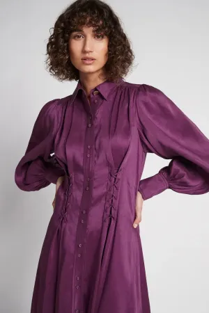 Ephemera Lace Up Shirt Dress