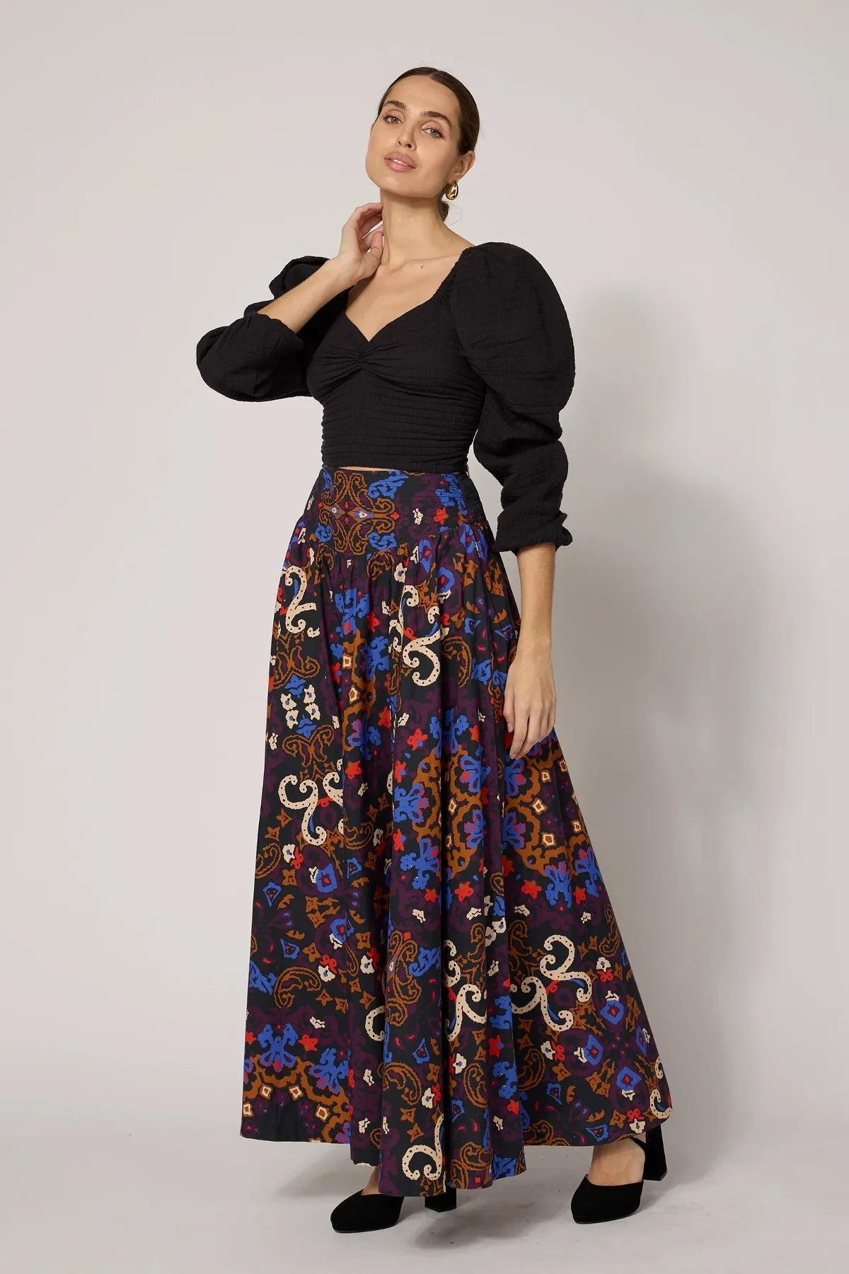 Esmeralda Ankle Skirt in Venezia Print