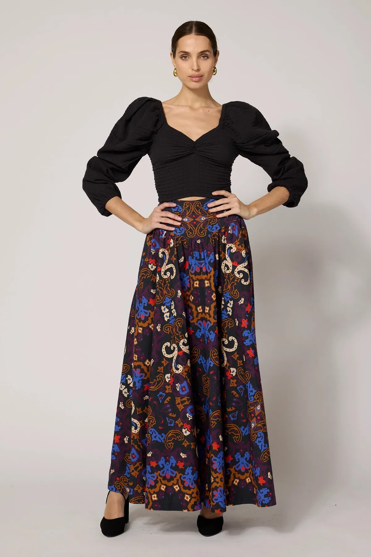 Esmeralda Ankle Skirt in Venezia Print