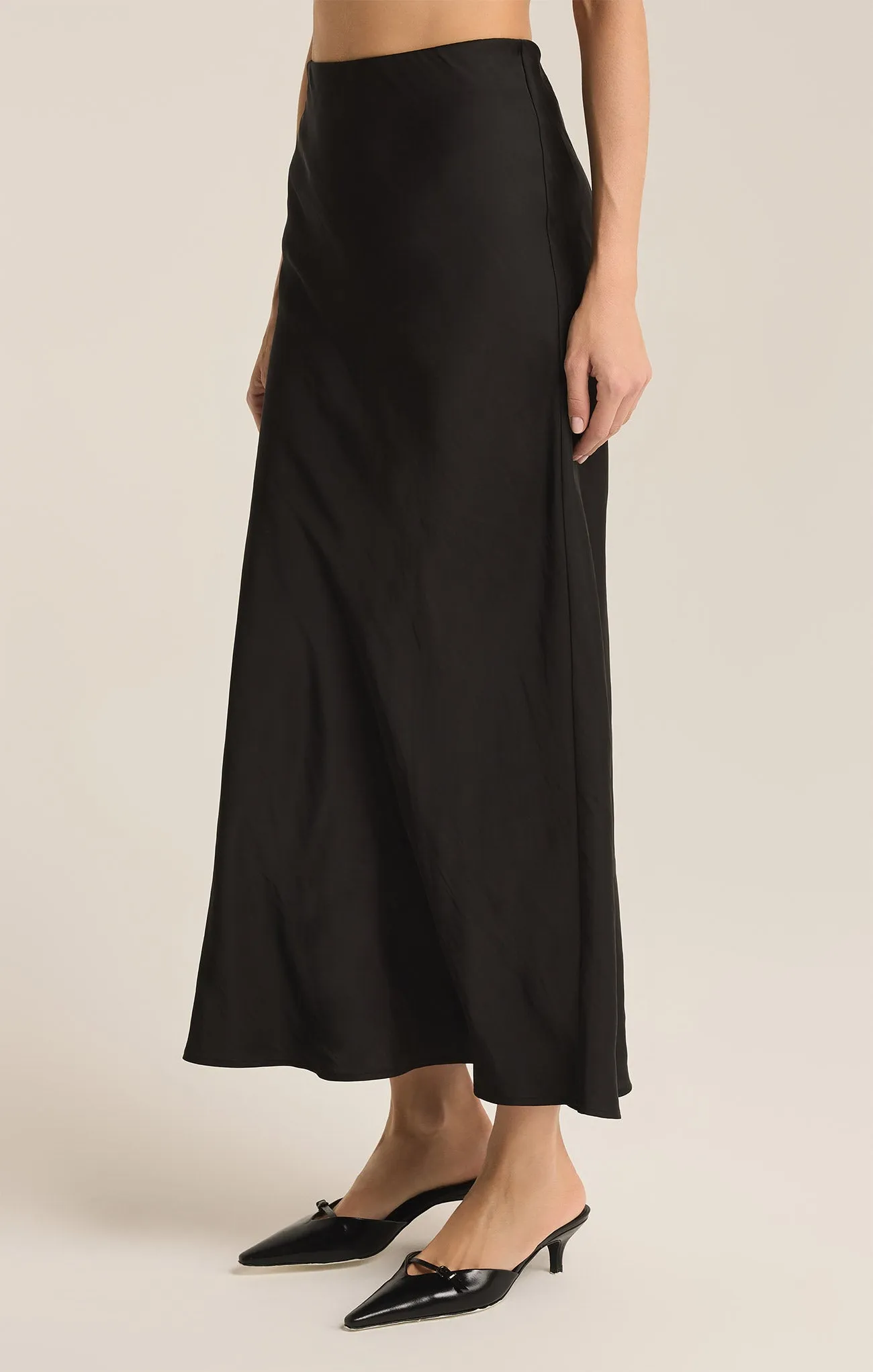 Europa Luxe Sheen Midi Skirt