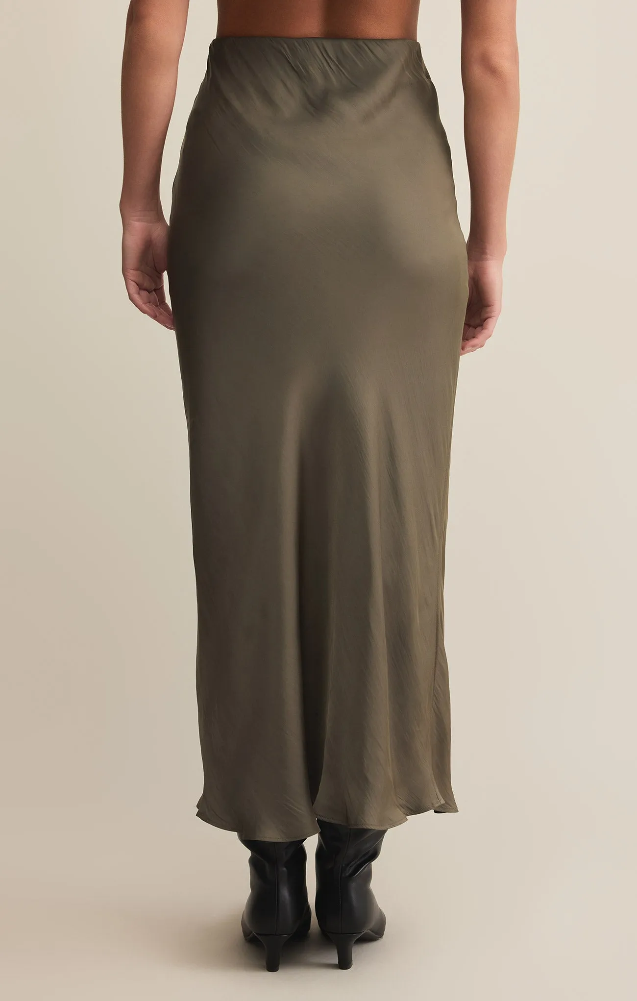 Europa Luxe Sheen Midi Skirt