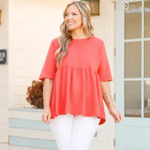 Fearless Soul Top, Deep Coral