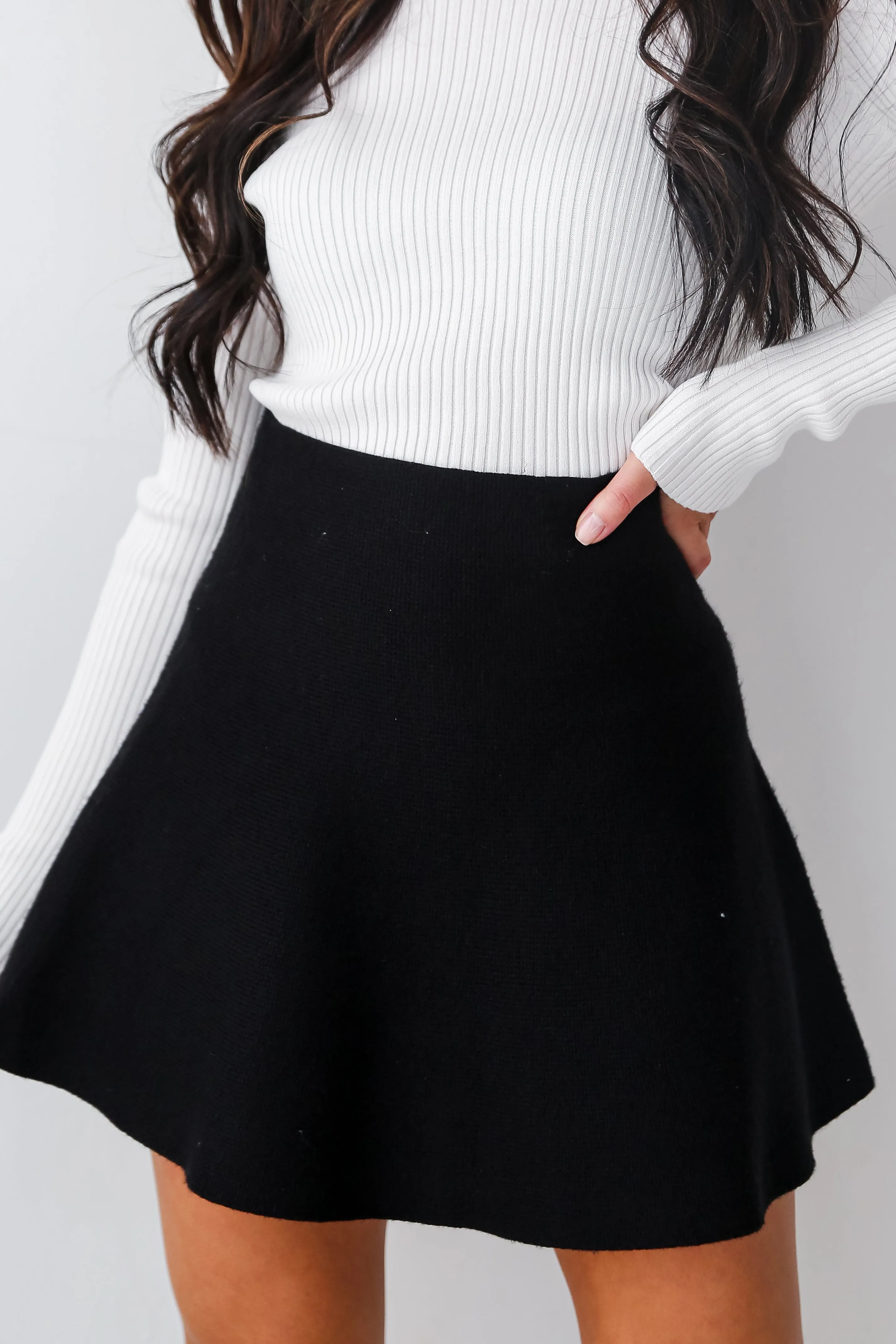 FINAL SALE - Powerful Charm Knit Mini Skirt