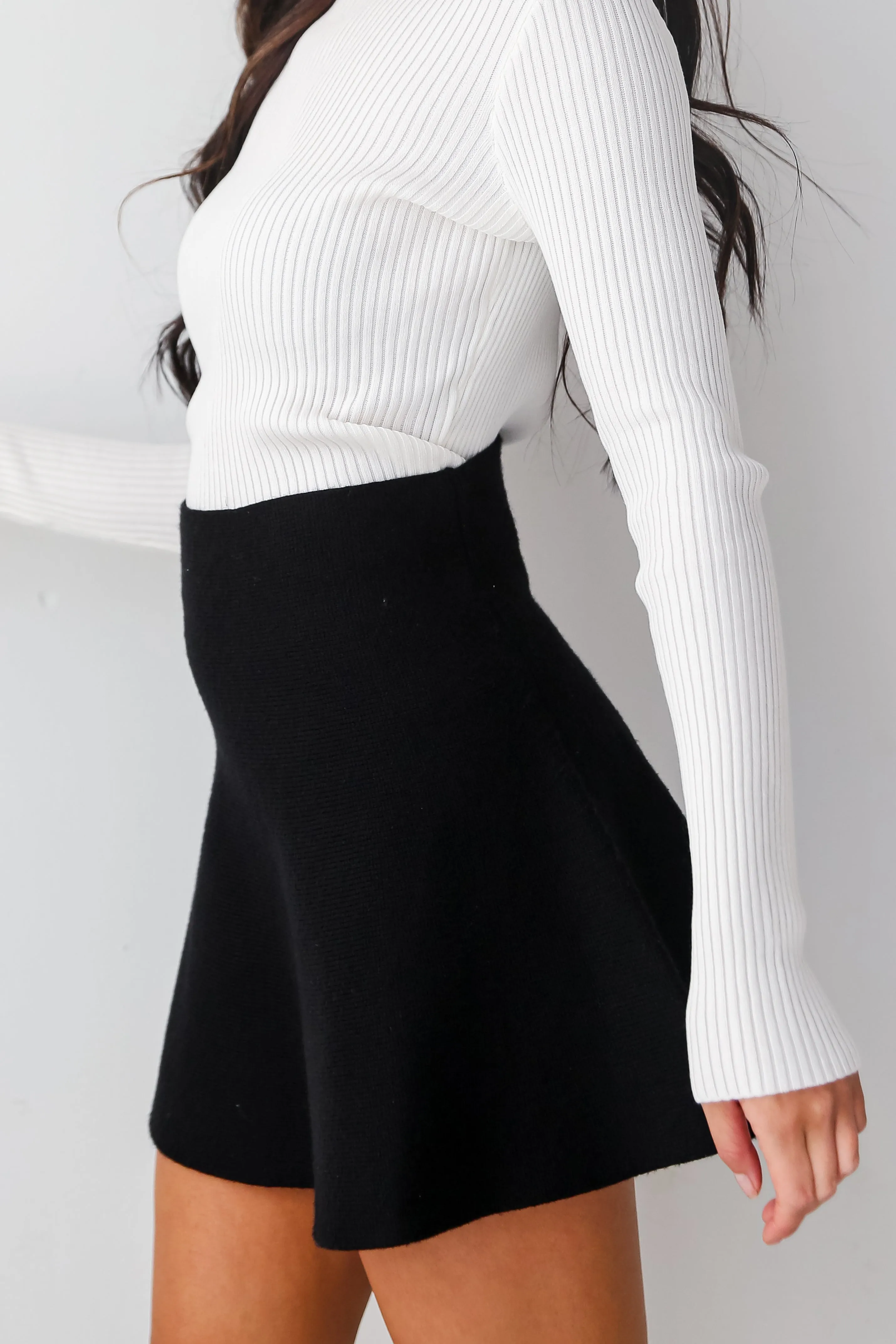 FINAL SALE - Powerful Charm Knit Mini Skirt