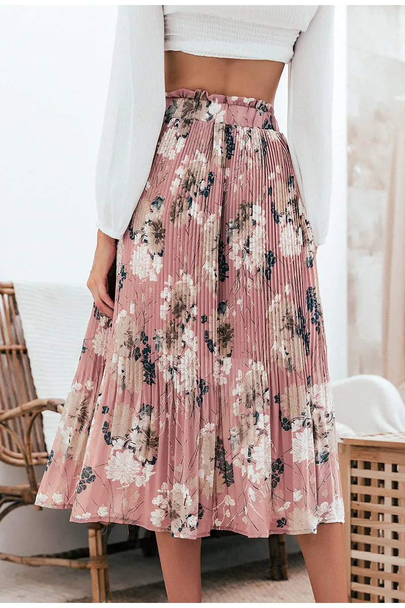 Floral Printed Midi Skirt