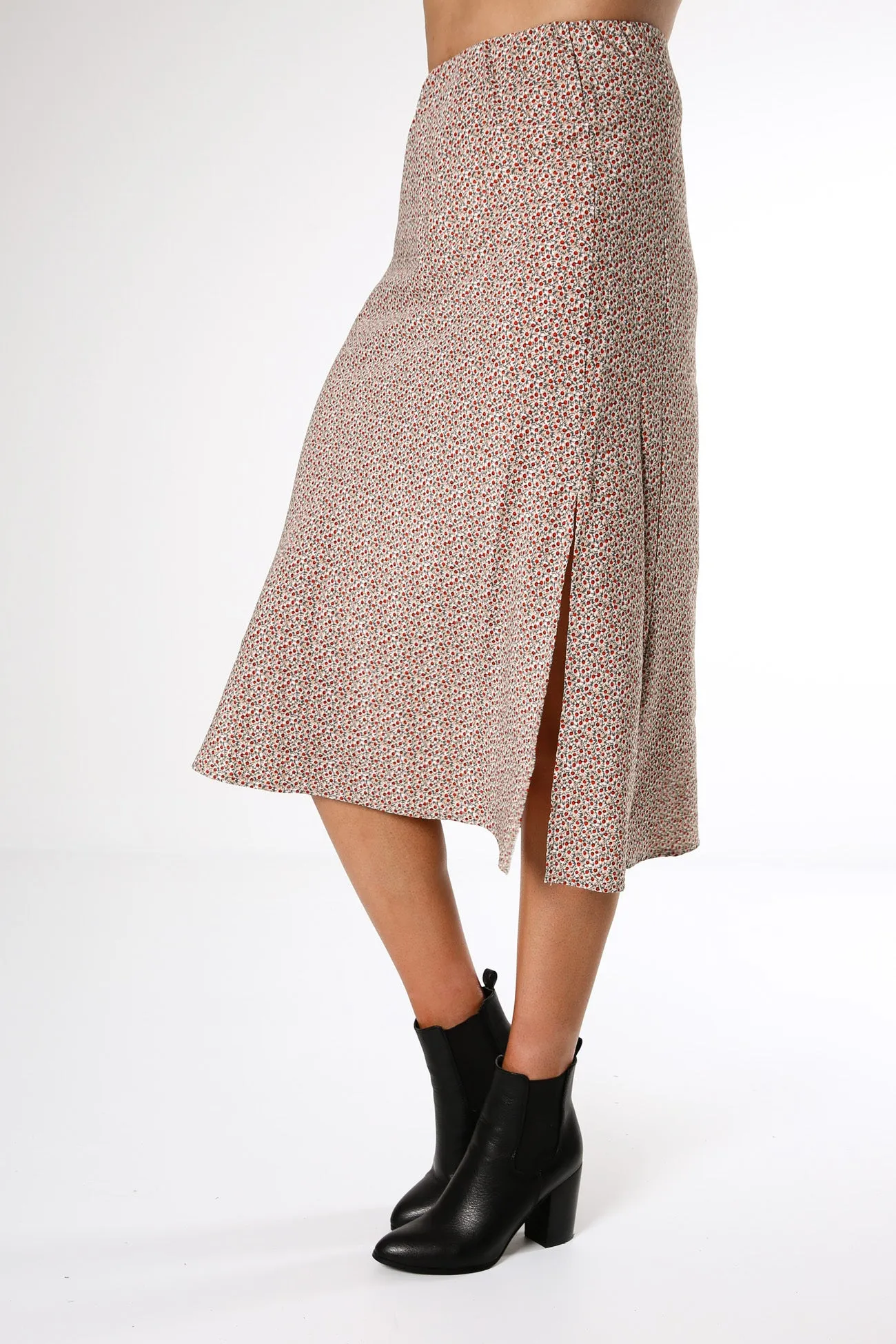 Floret Midi Skirt Print