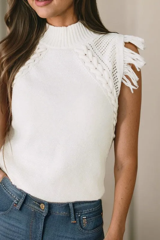 Fringe Tasseled Sweater Vest *Online Only*