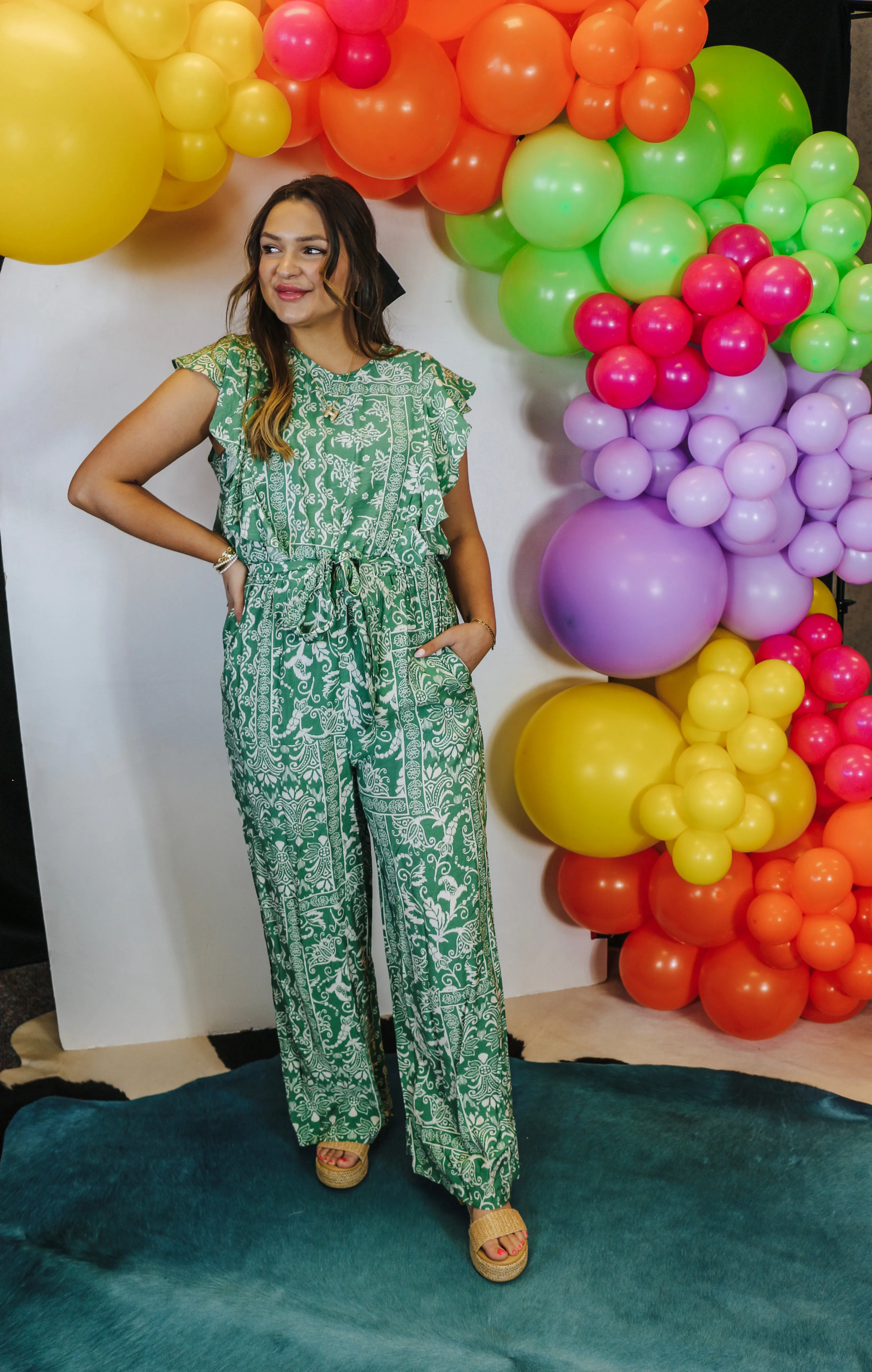 Garden Of Gossip Forest Green Jumpsuit