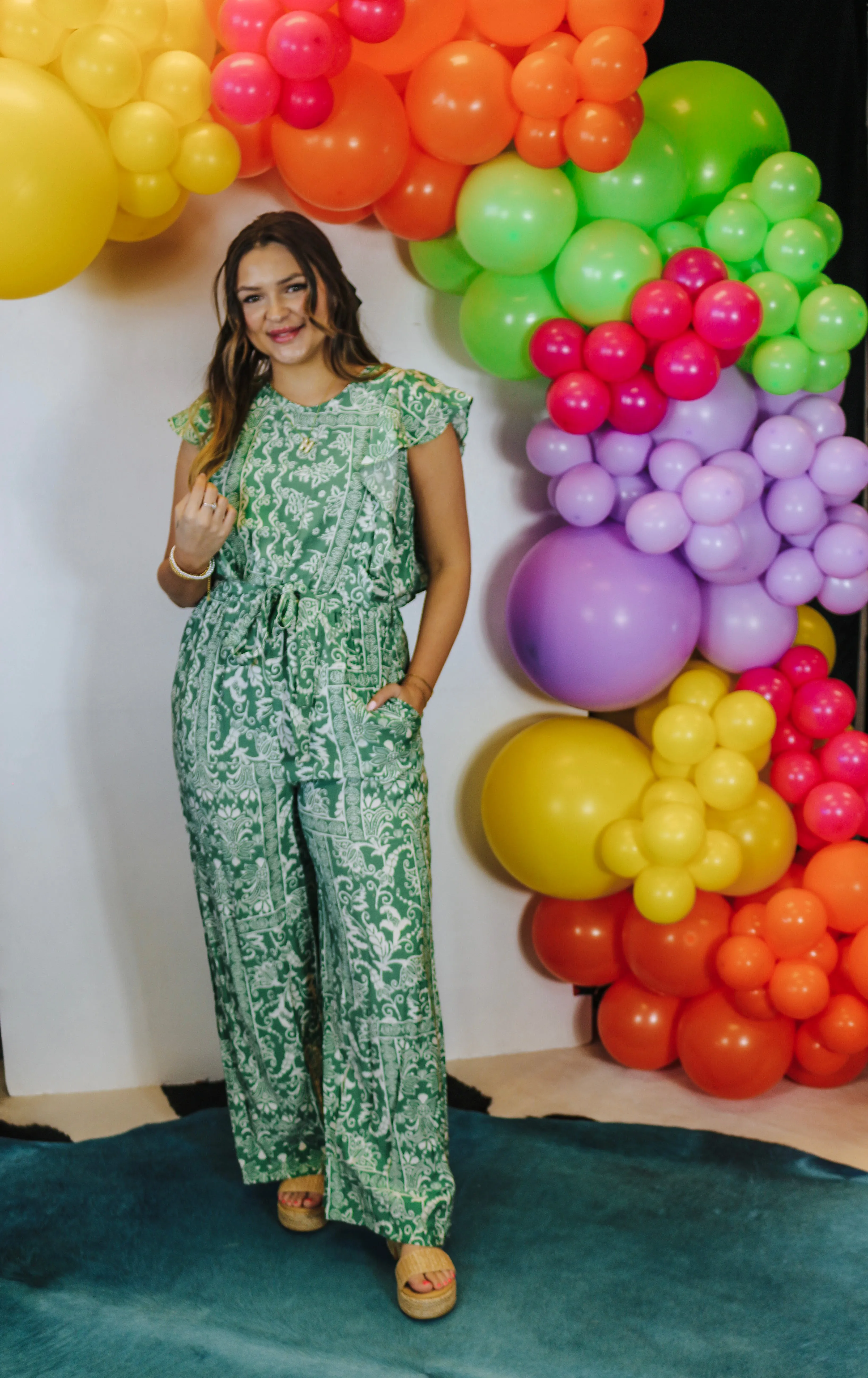 Garden Of Gossip Forest Green Jumpsuit