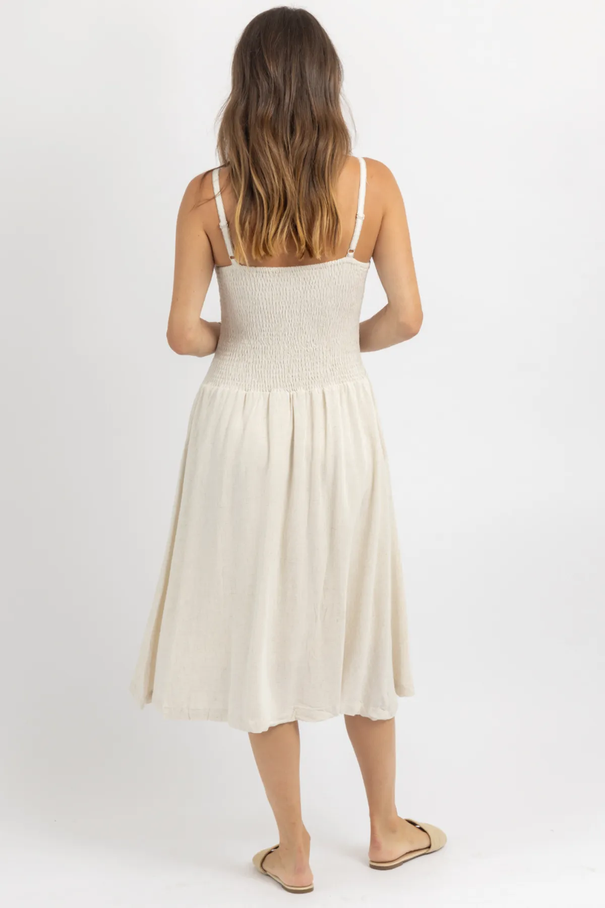 GEO NEUTRAL MIDI DRESS