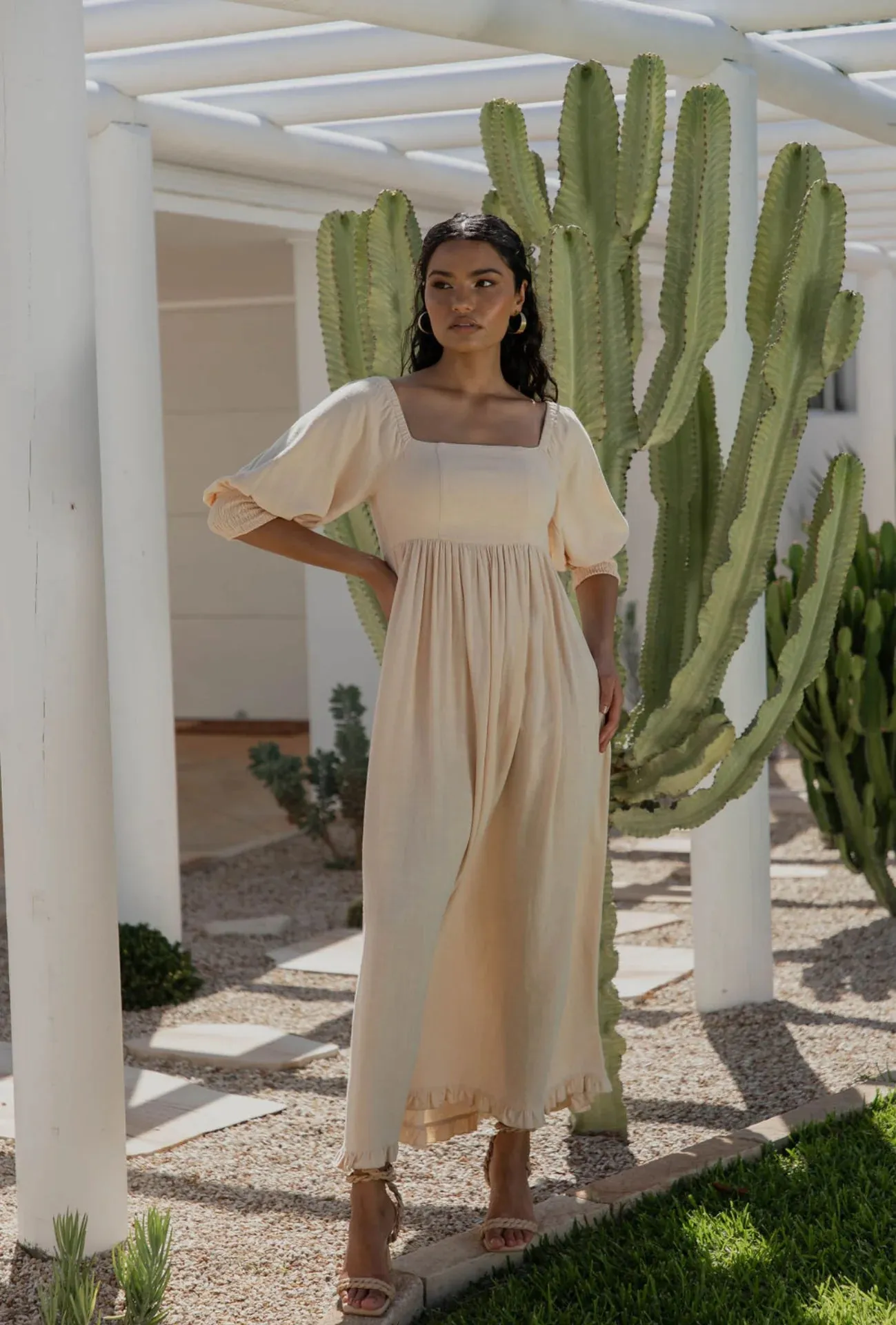 Girl and the Sun - Frida Maxi Dress - Sand