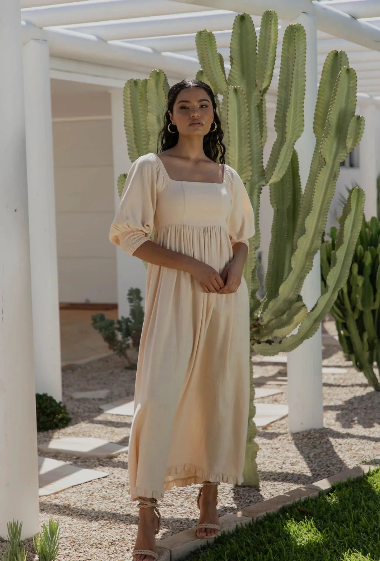 Girl and the Sun - Frida Maxi Dress - Sand