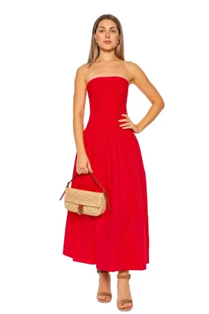 Glasbury Strapless Combo Midi Dress