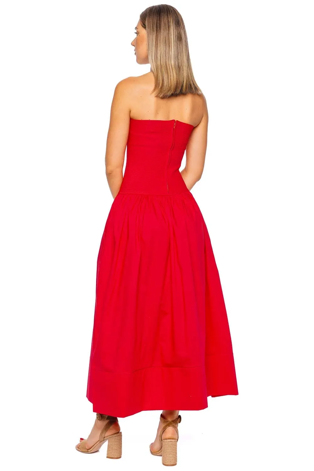 Glasbury Strapless Combo Midi Dress