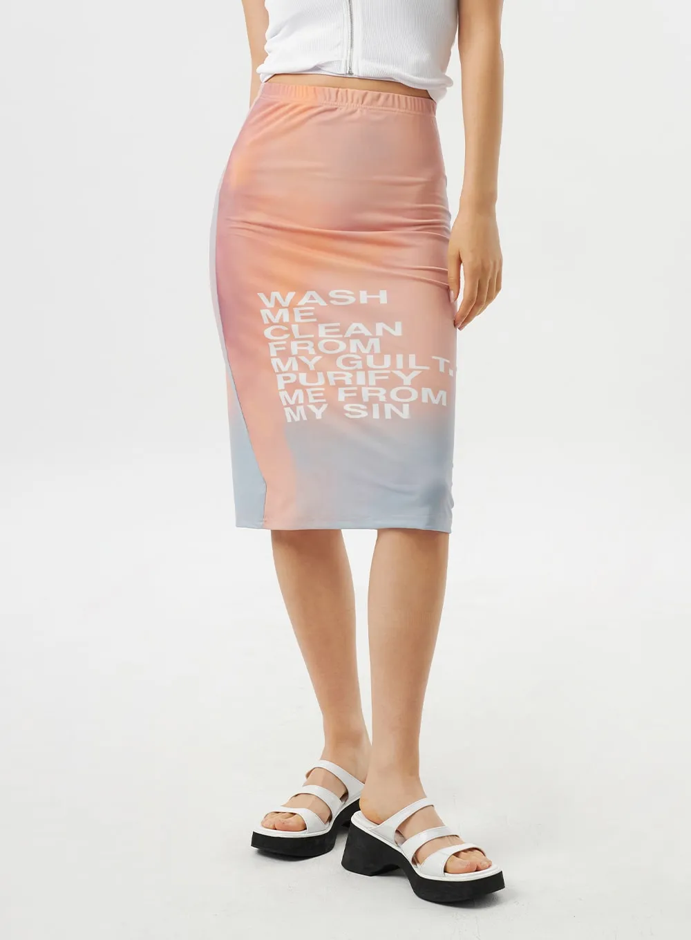 Graphic Midi Skirt CY312