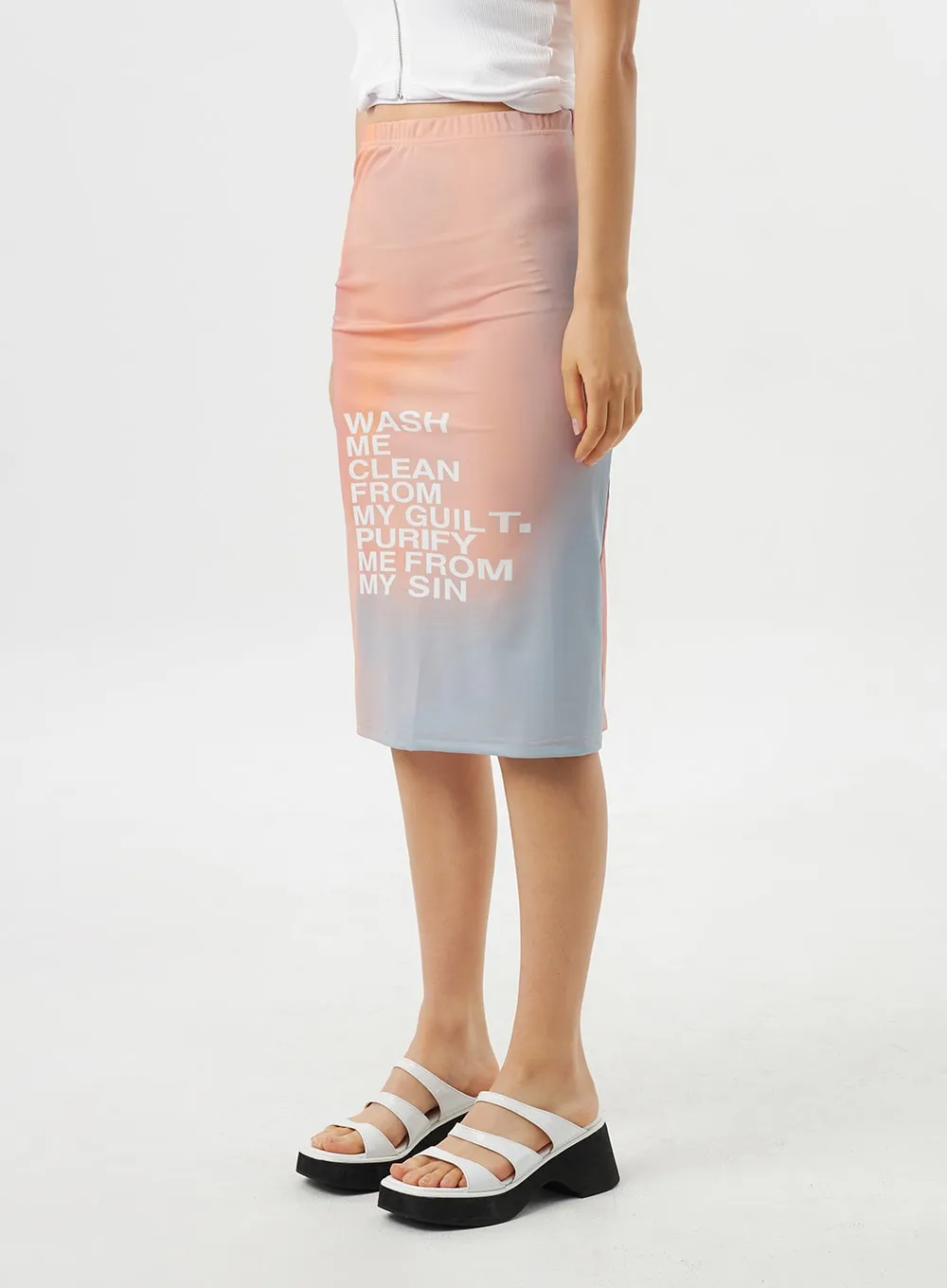 Graphic Midi Skirt CY312