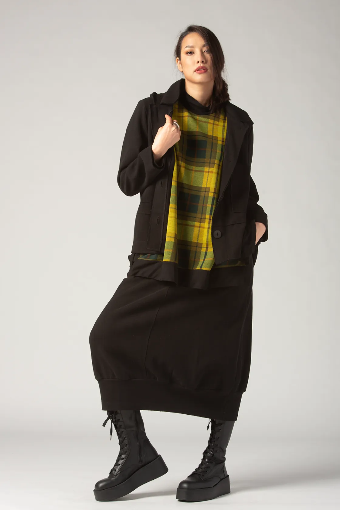 GRIZAS Gulia Skirt in Black Jersey