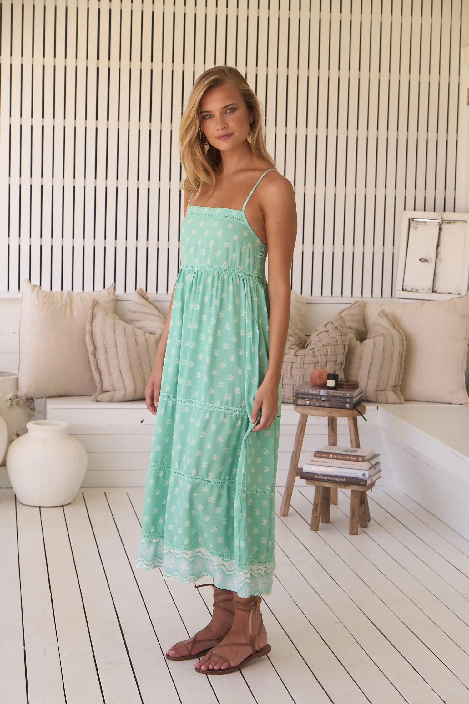 Heidi Midi Dress - Sea Foam