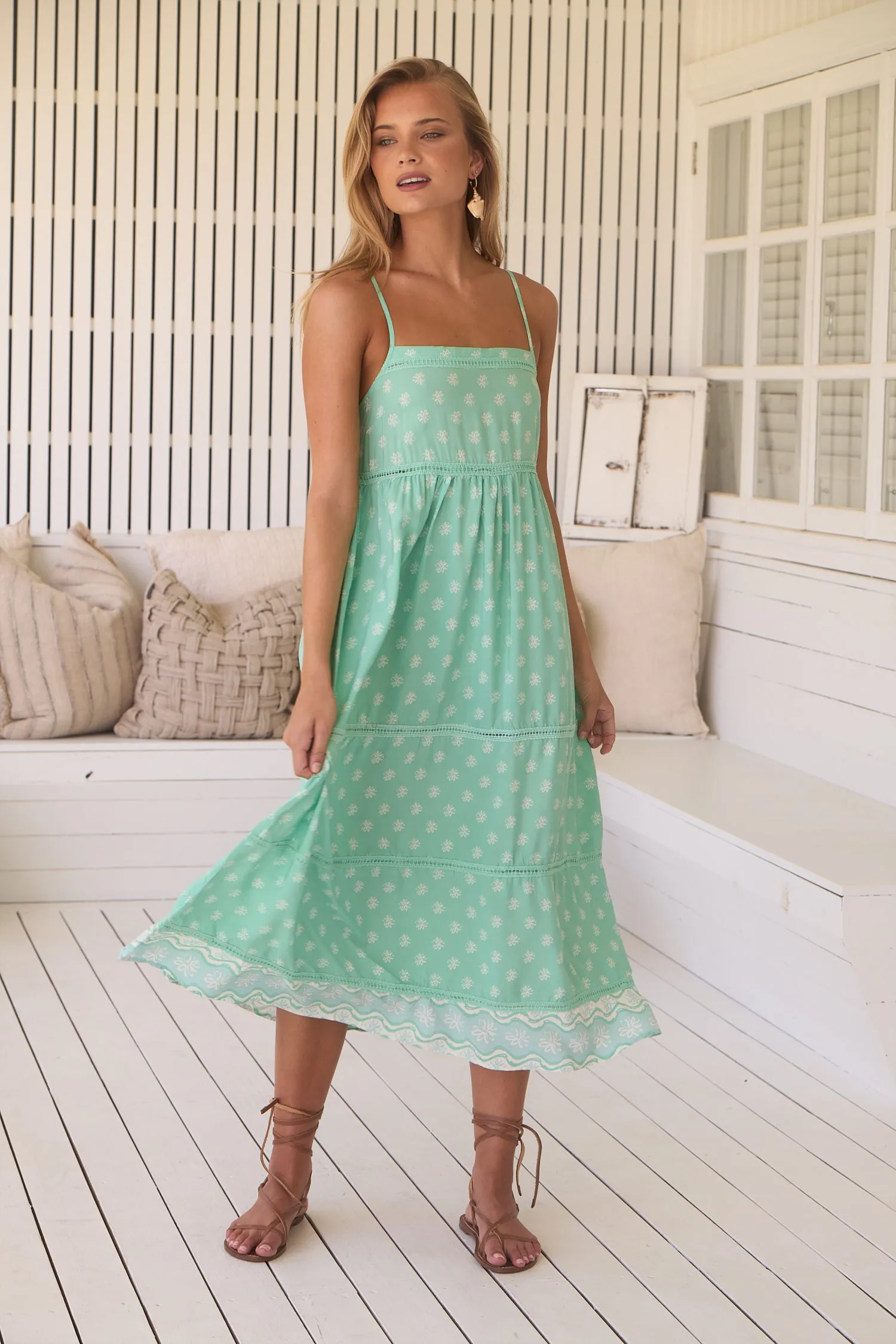 Heidi Midi Dress - Sea Foam