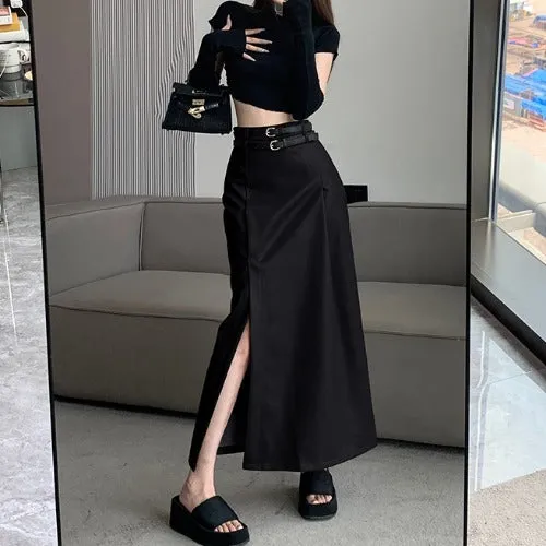 High-grade PU Leather Skirt