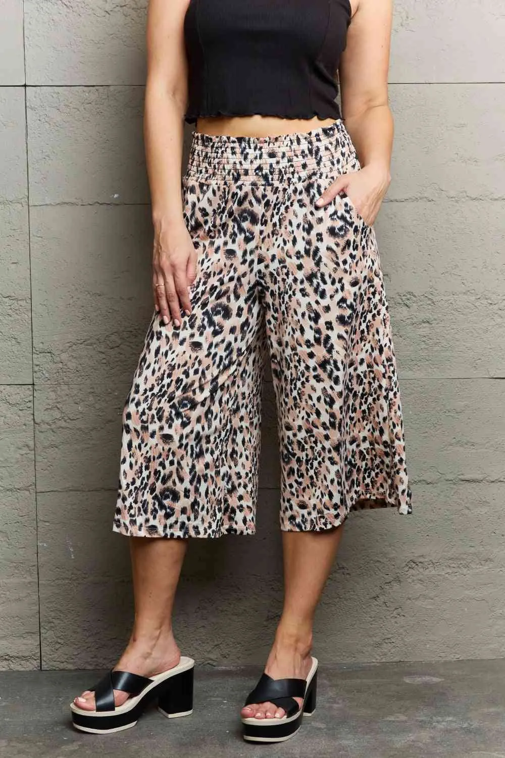 High Waist Flowy Wide Leg Pants with Pockets