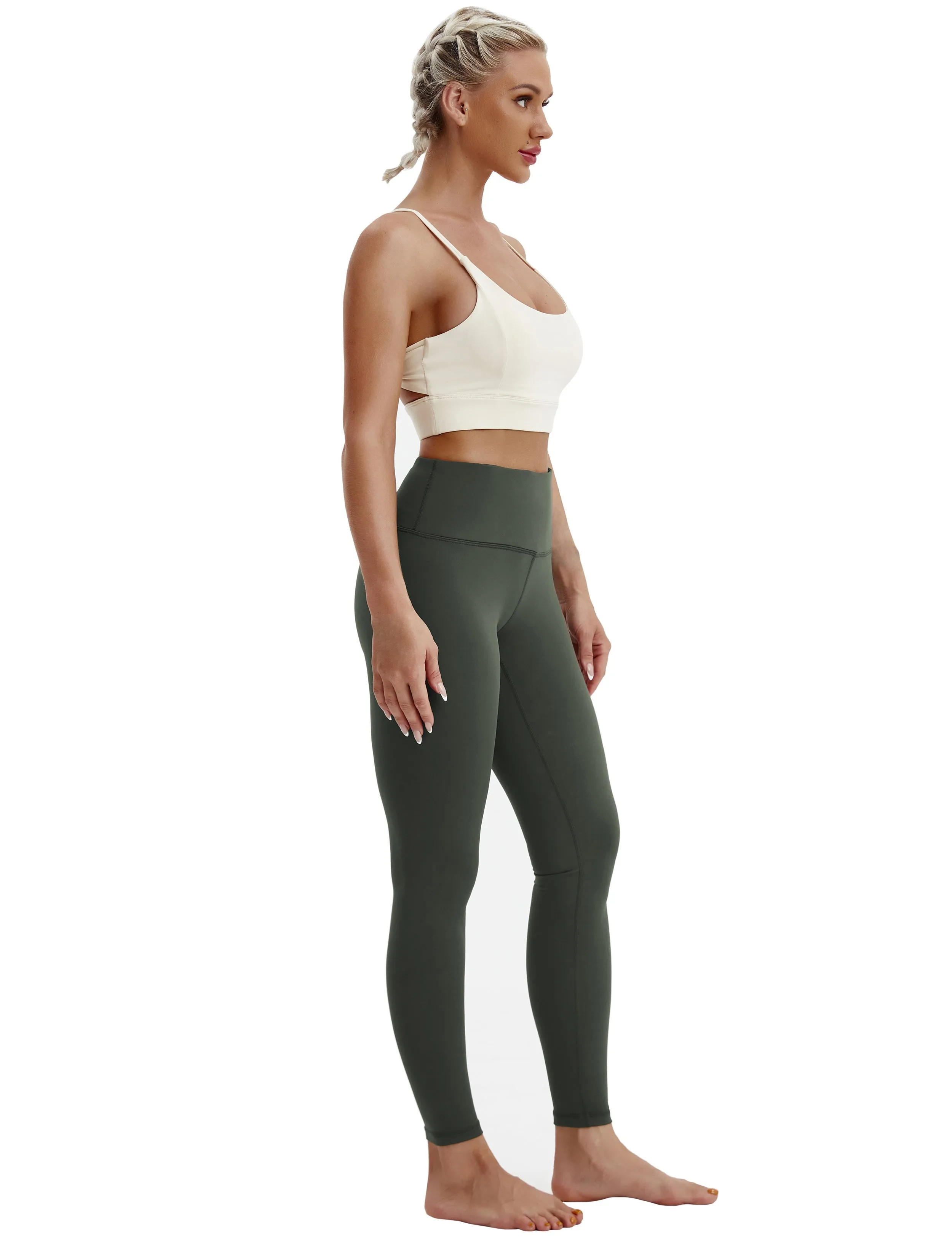 High Waist Jogging Pants olivegray_Jogging