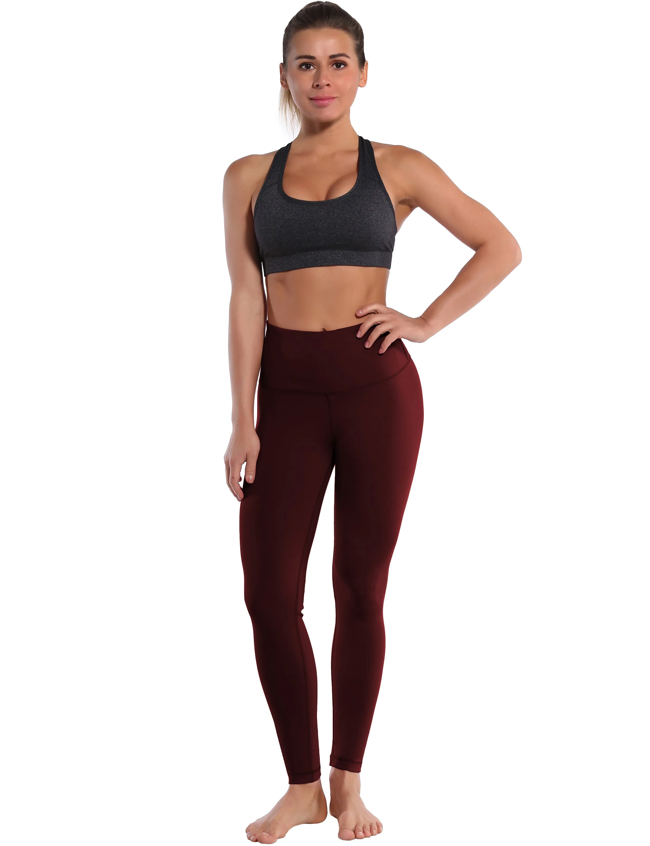 High Waist Running Pants cherryred_Running