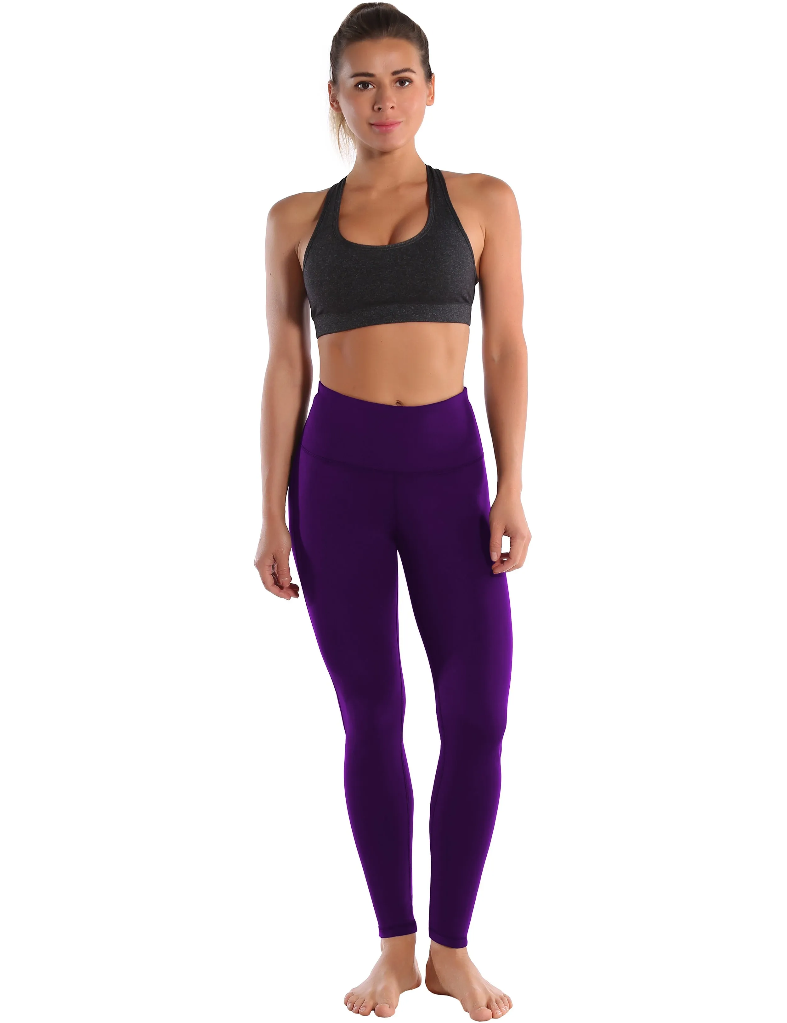 High Waist Side Line Golf Pants eggplantpurple_Golf