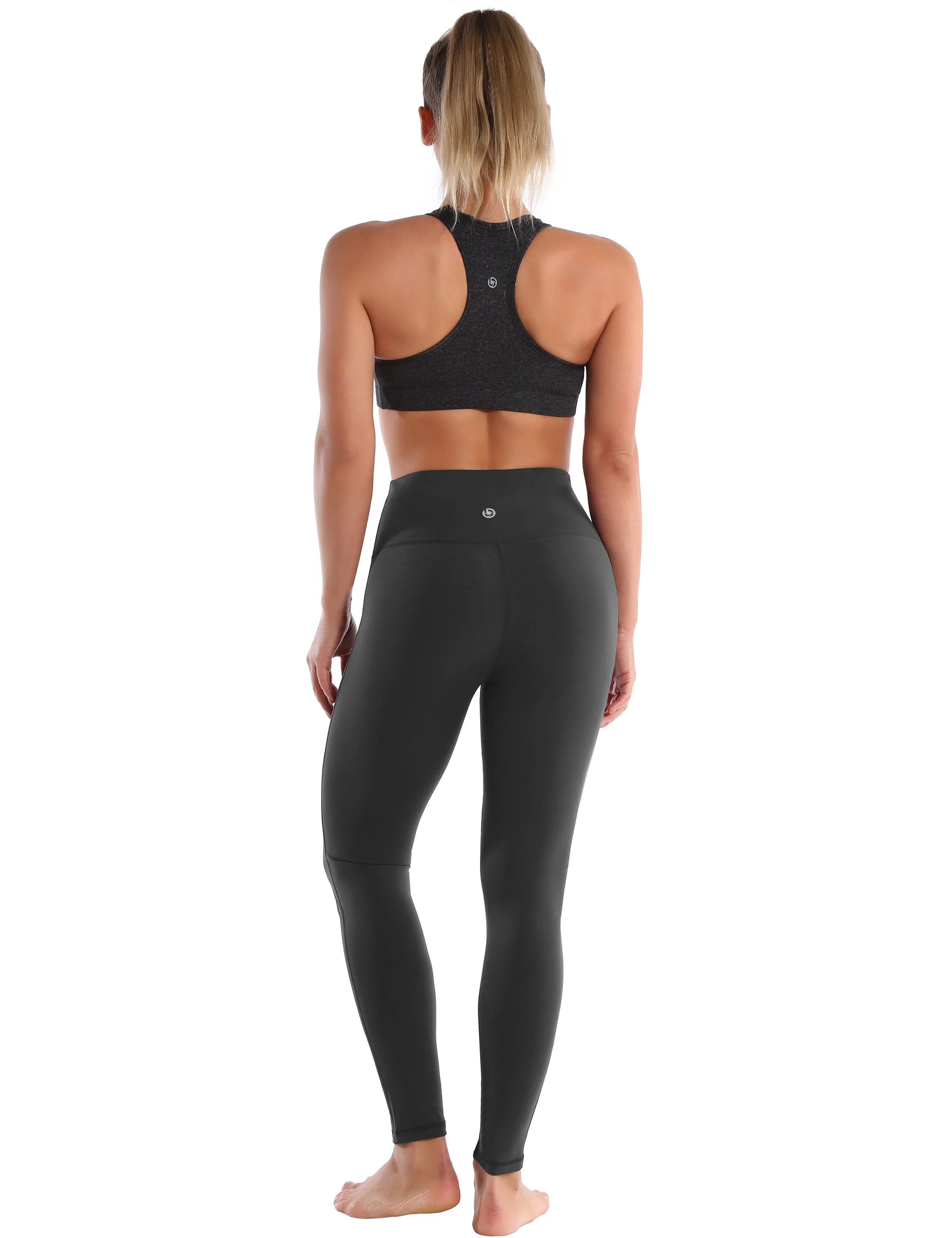 High Waist Side Line Running Pants shadowcharcoal_Running