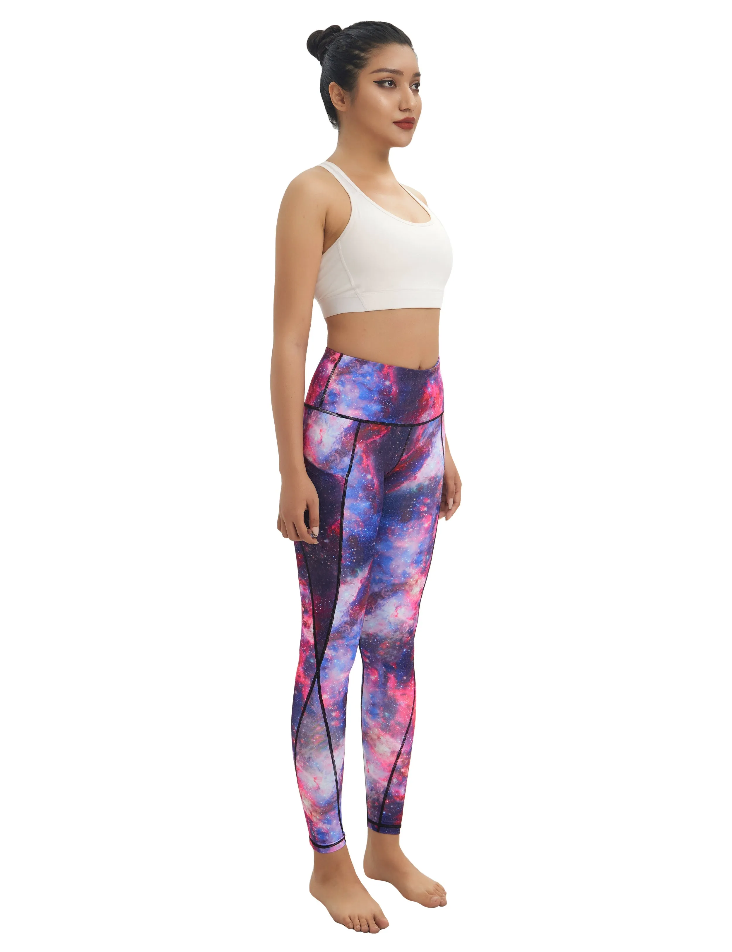 High Waist Side Pockets Pilates Pants galaxy_Pilates