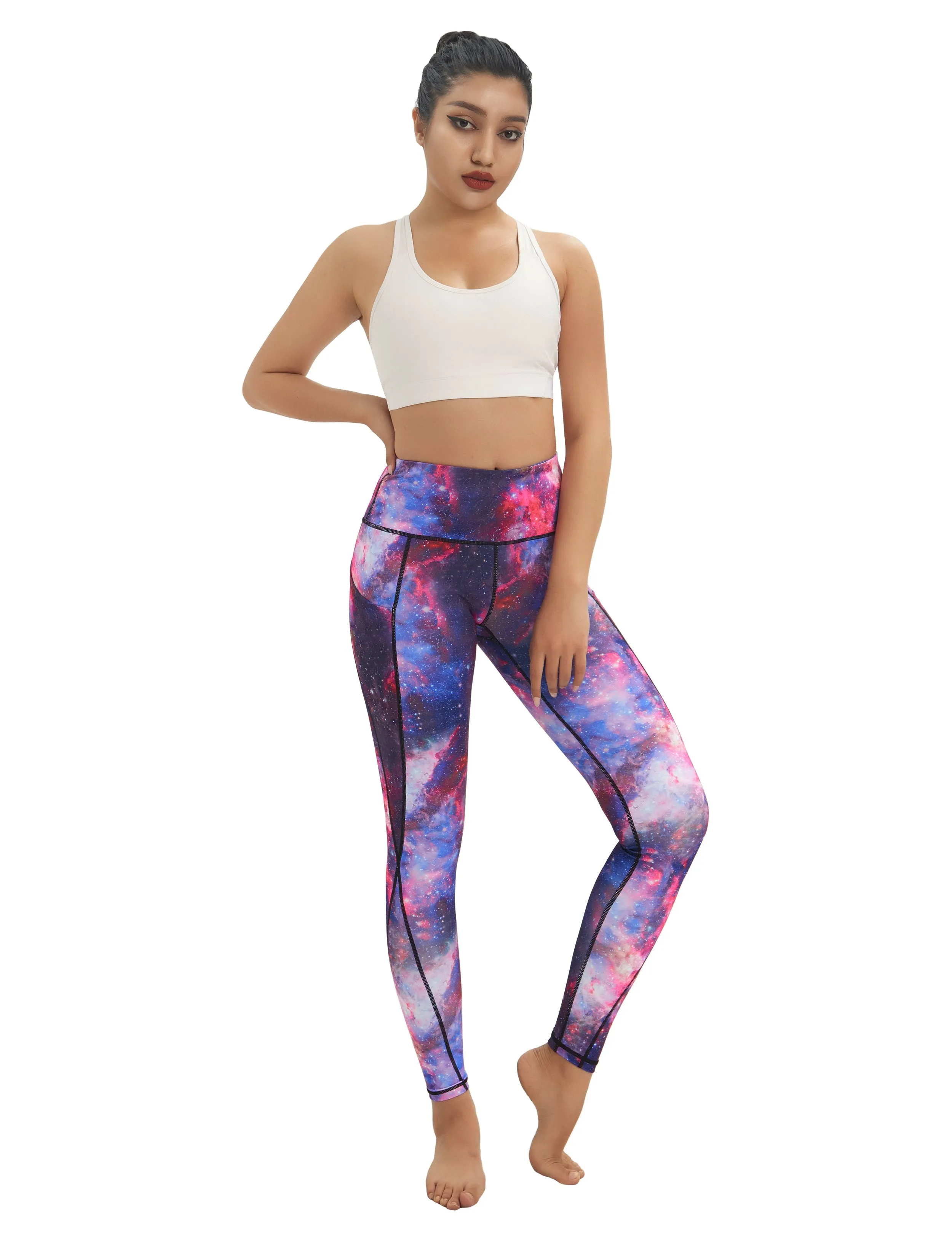 High Waist Side Pockets Pilates Pants galaxy_Pilates