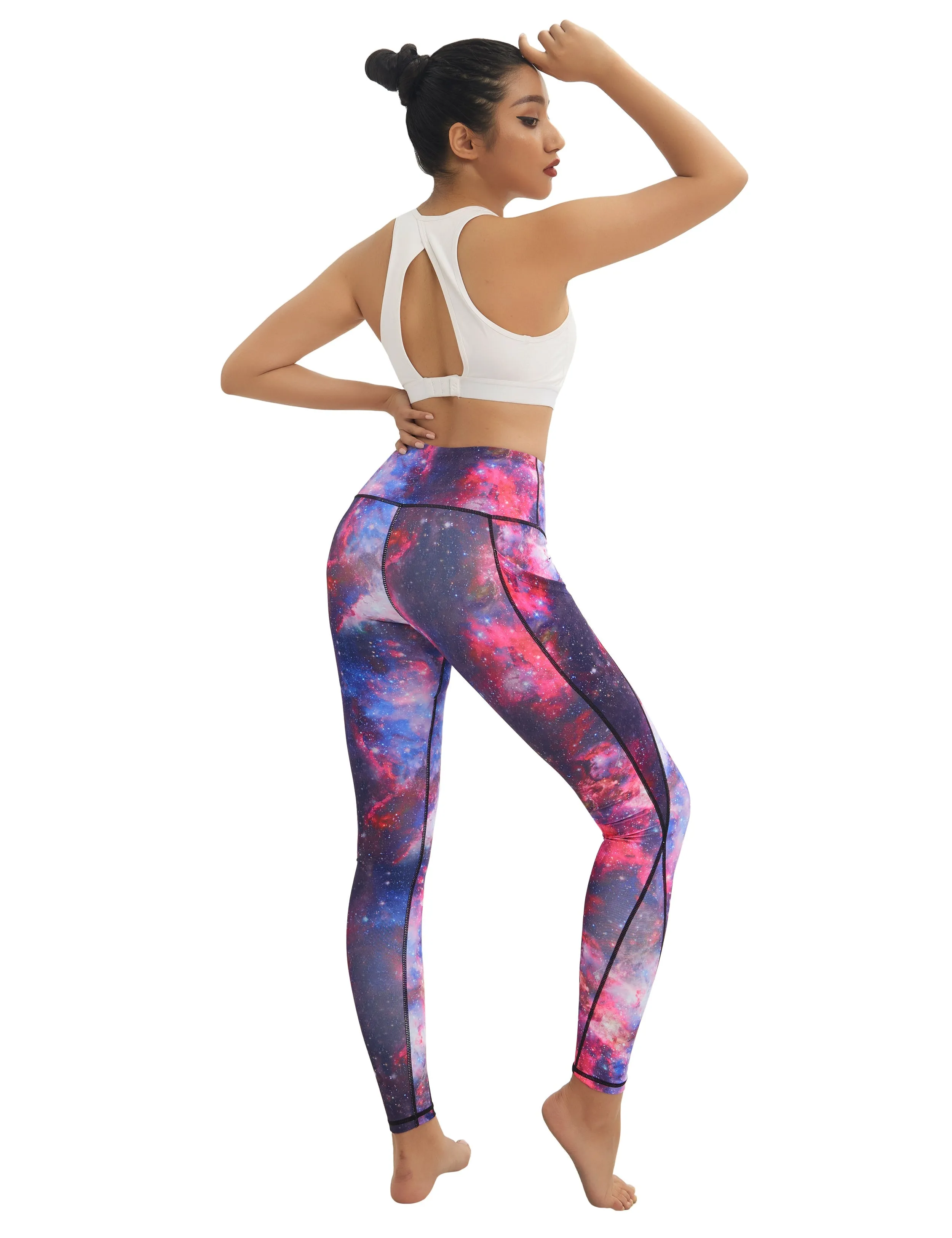 High Waist Side Pockets Pilates Pants galaxy_Pilates