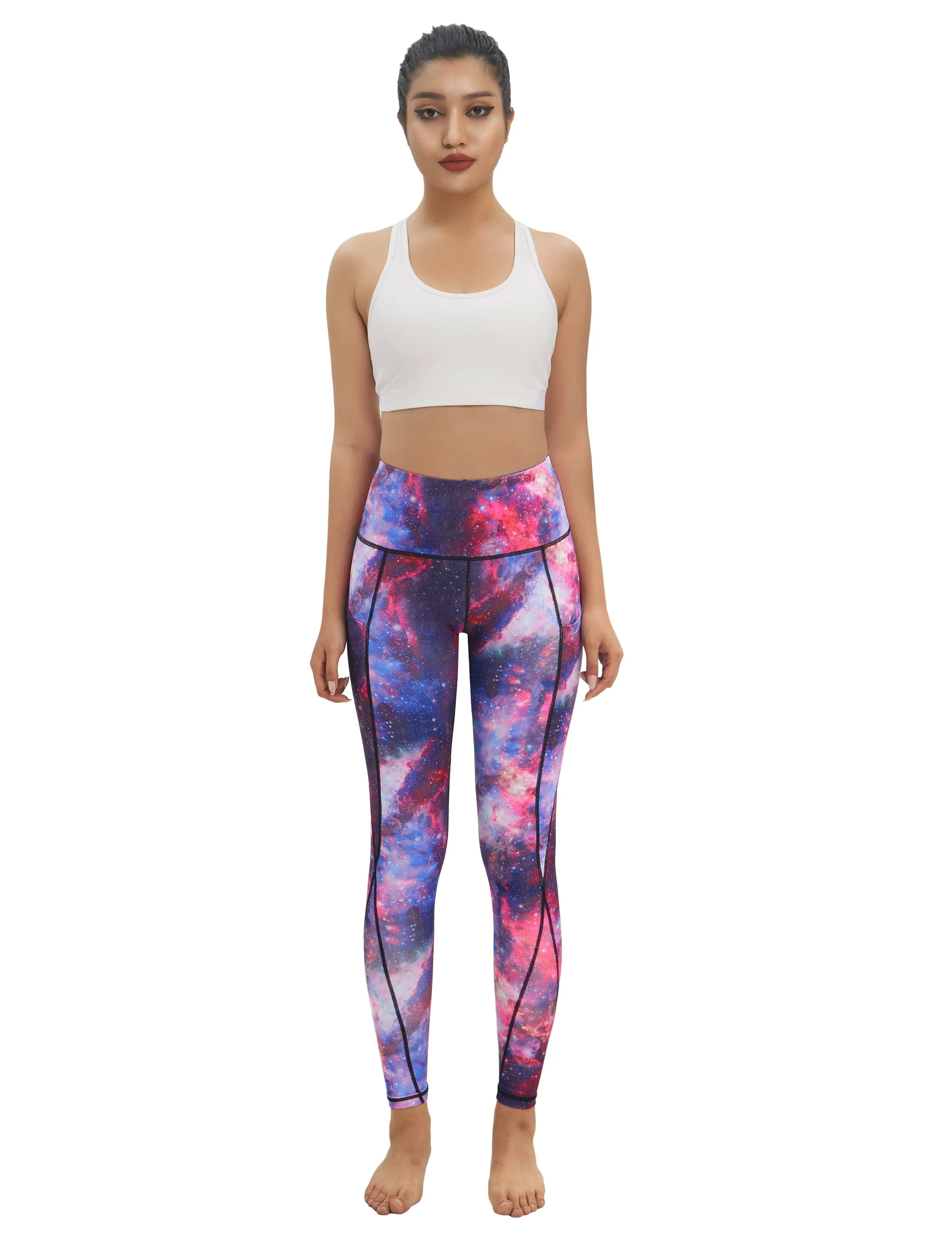 High Waist Side Pockets Pilates Pants galaxy_Pilates