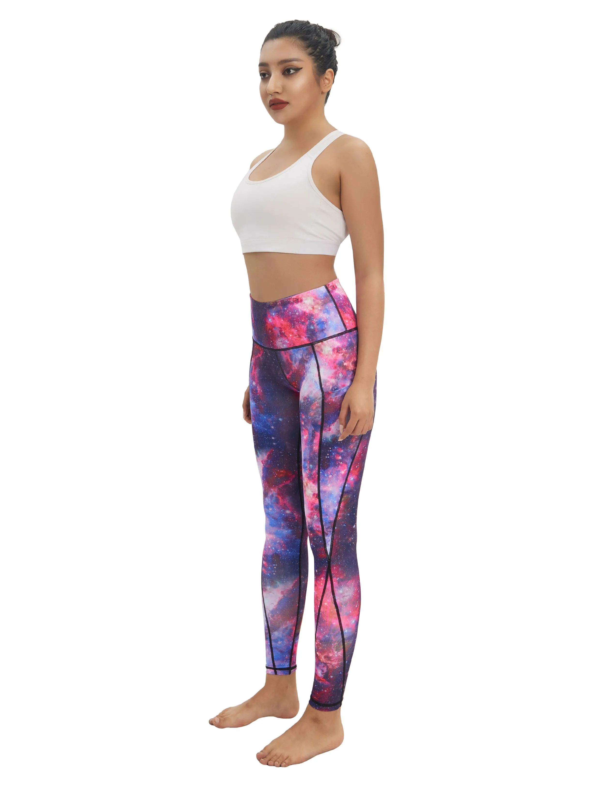 High Waist Side Pockets Pilates Pants galaxy_Pilates