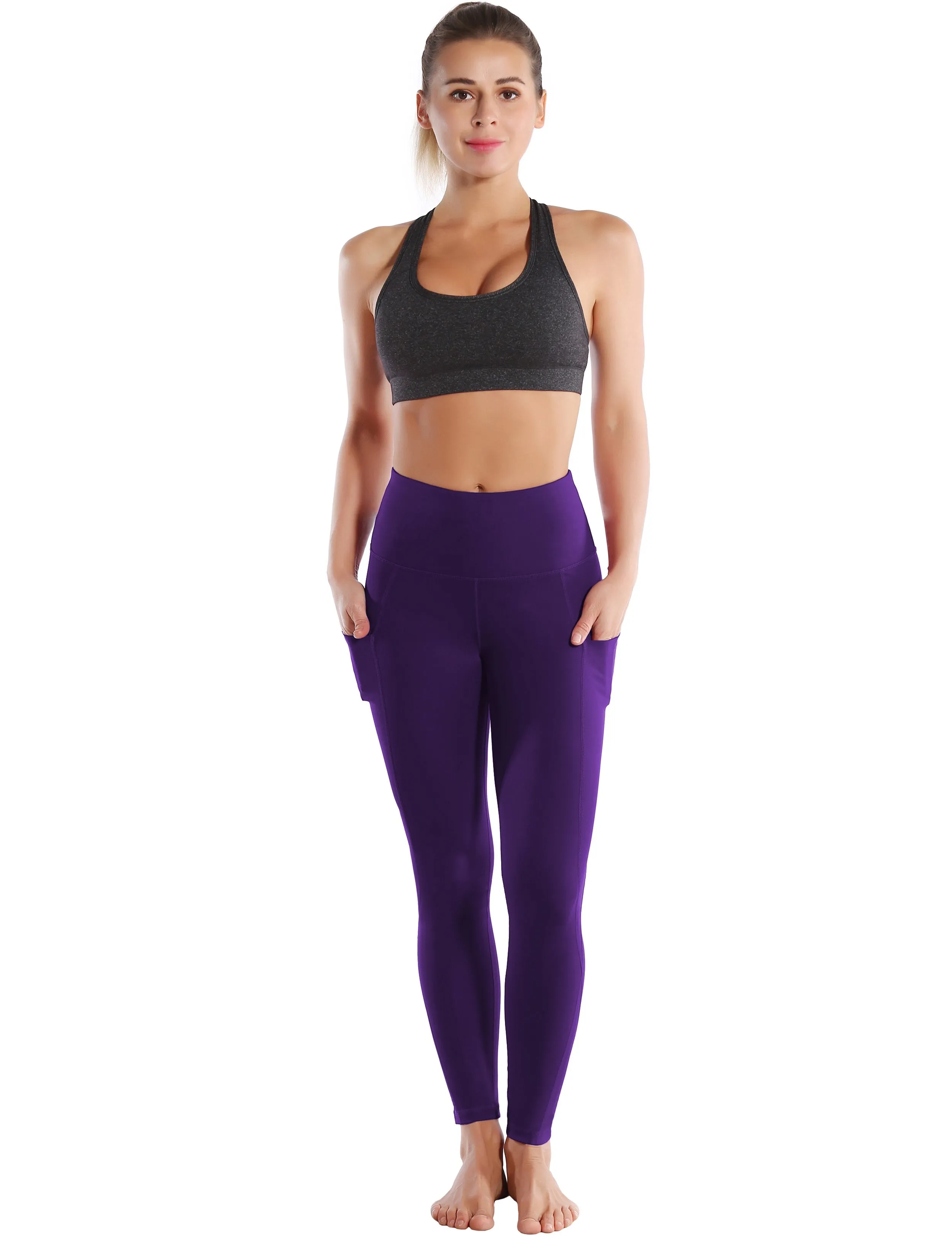 High Waist Side Pockets Pilates Pants grapevine_Pilates