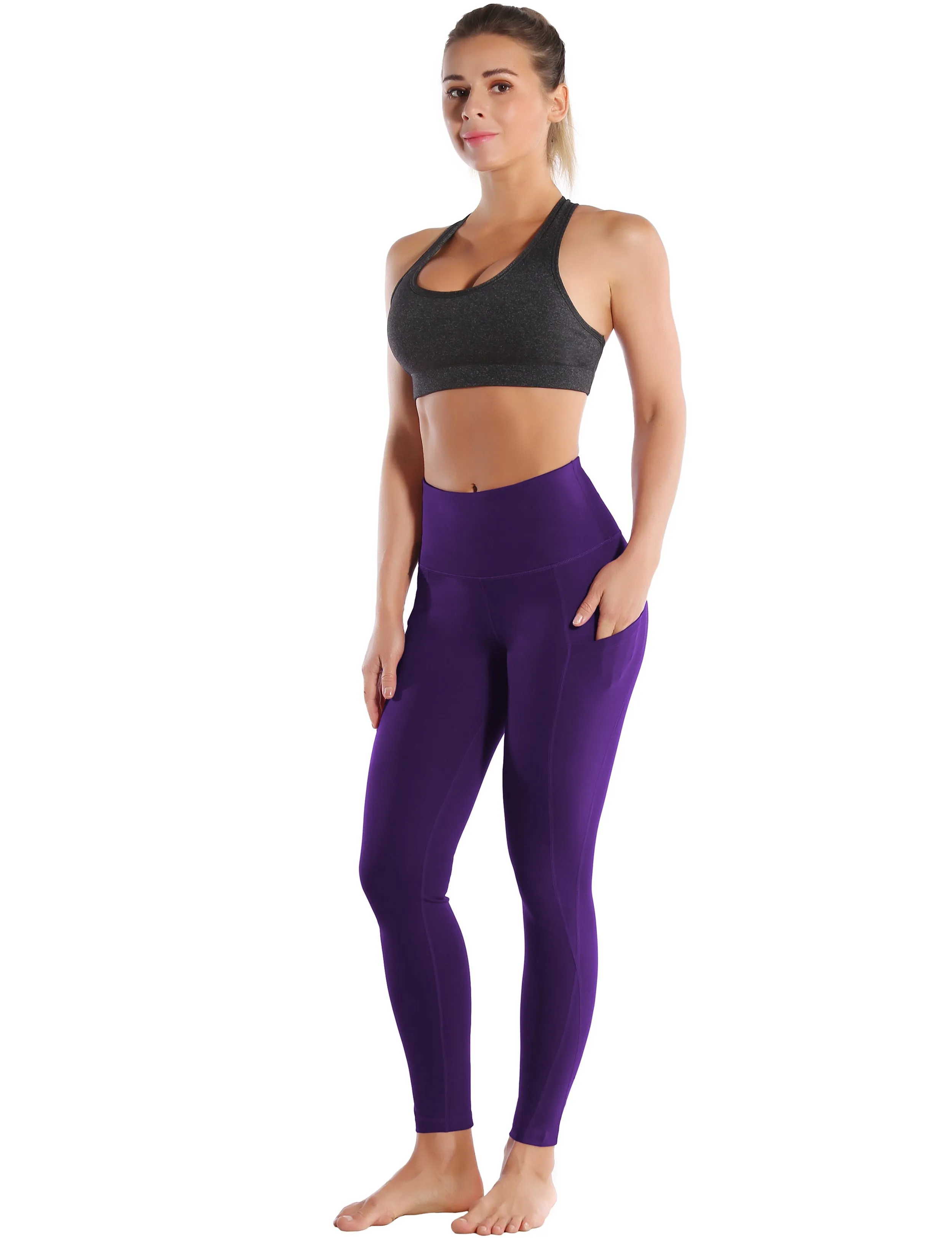 High Waist Side Pockets Pilates Pants grapevine_Pilates