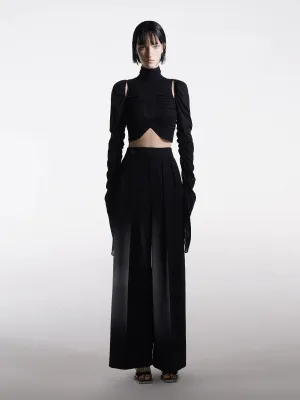 HIGH WAIST WIDE-LEG PANTS