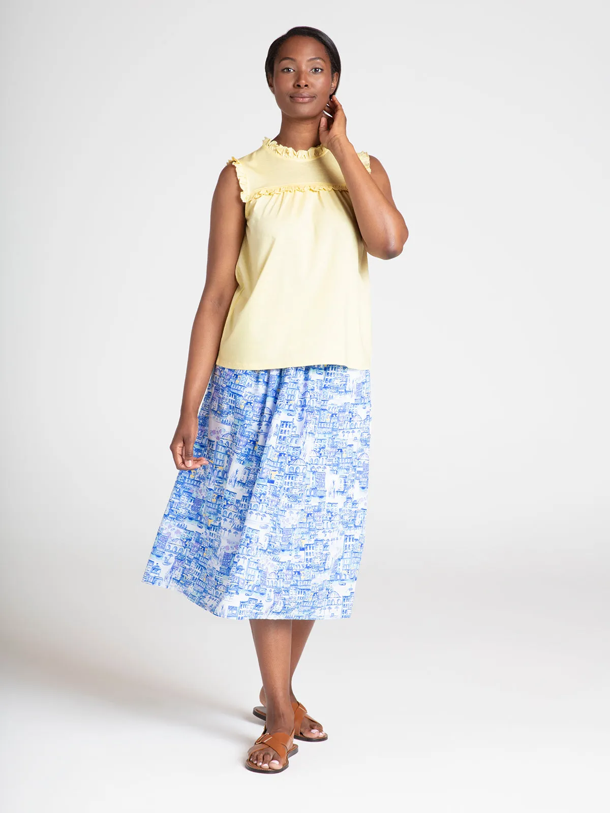 Imogen Organic Cotton Midi Skirt