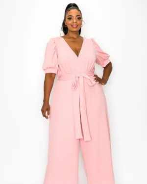 Iris Wrap Pocket Jumpsuit | Rose