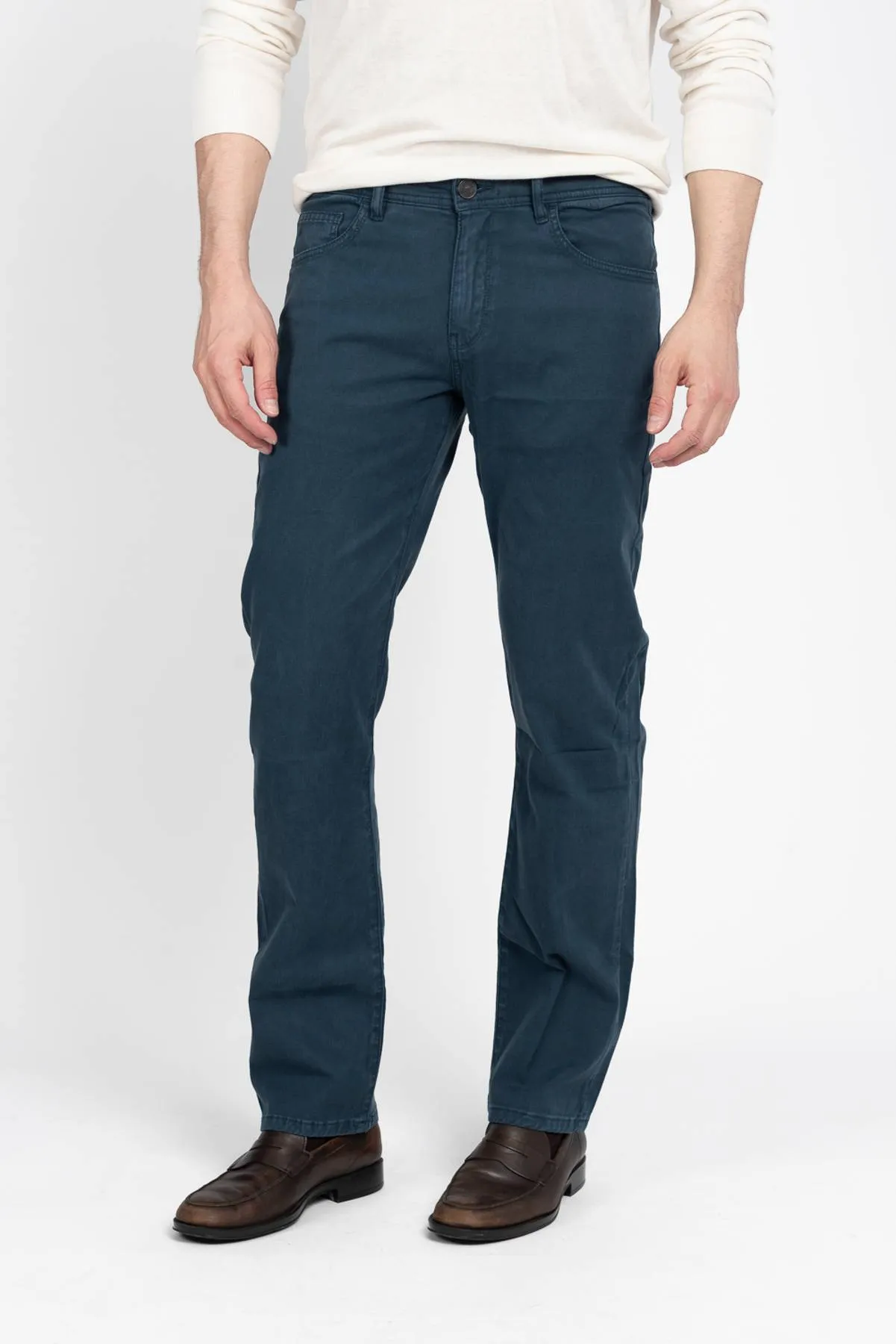 Jack Fit Brushed Blue Denim Sateen